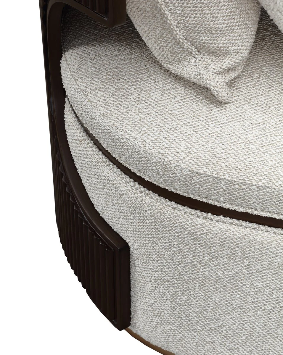 West Kensington Chaise - Buff/Medium Espresso - Image 9