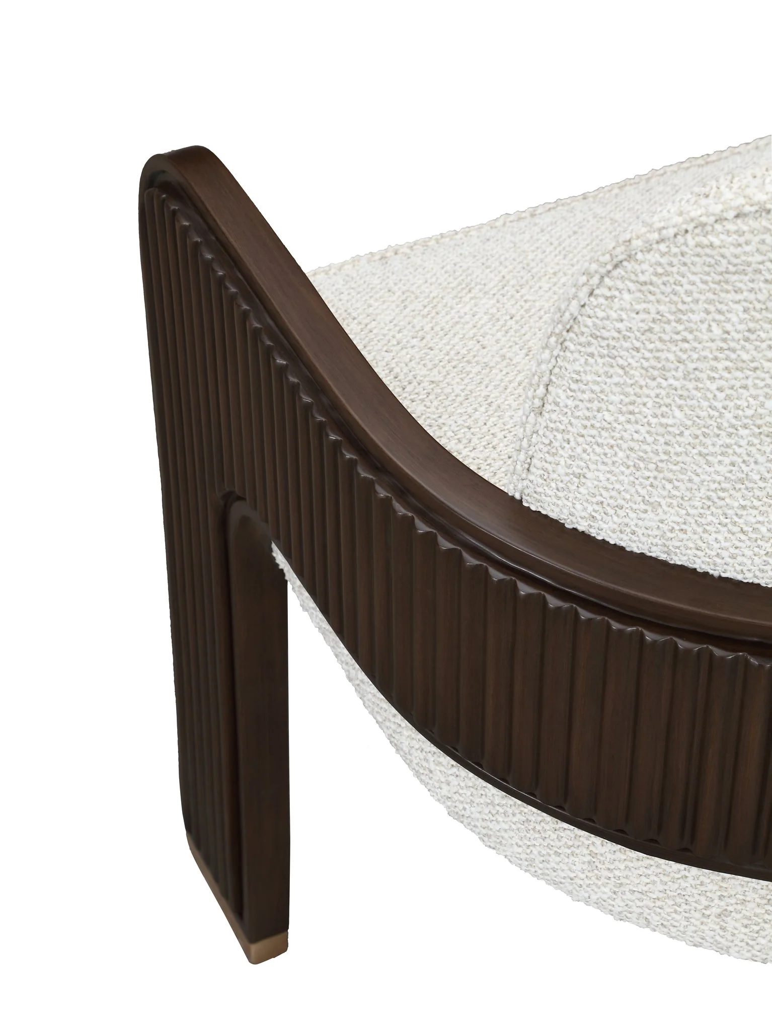 West Kensington Dining Arm Chair - Buff/Medium Espresso - Image 5
