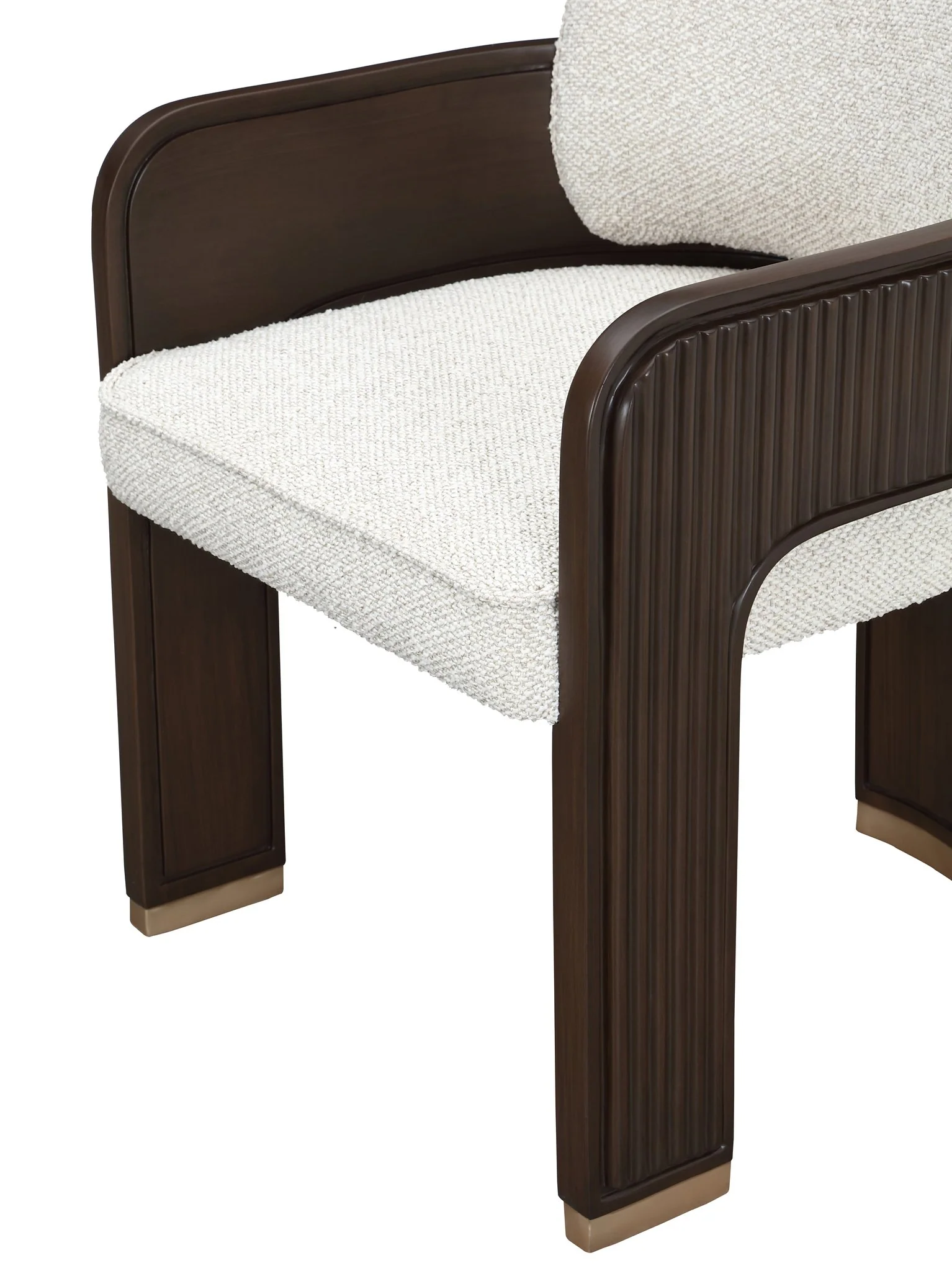 West Kensington Dining Arm Chair - Buff/Medium Espresso - Image 6