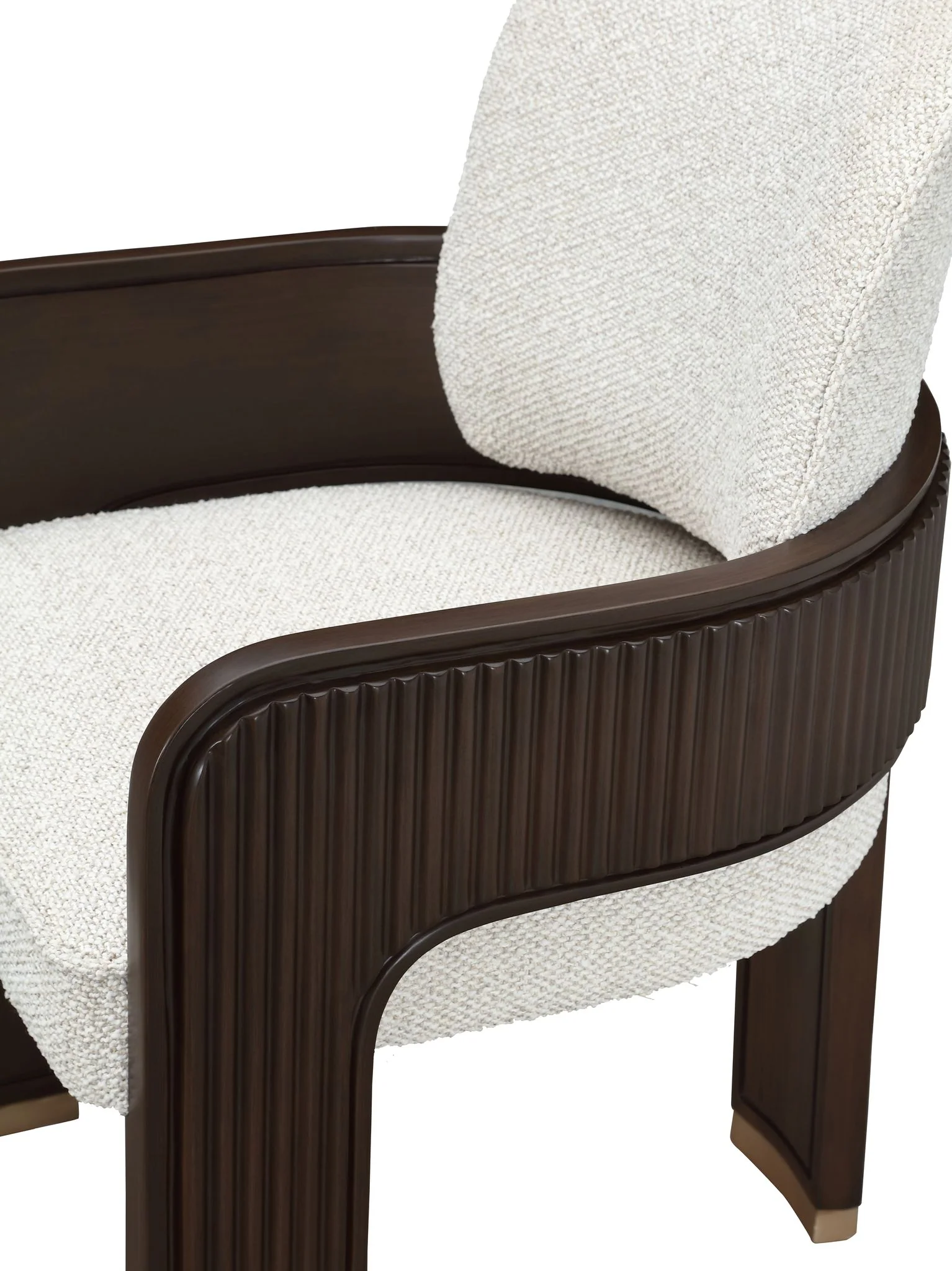 West Kensington Dining Arm Chair - Buff/Medium Espresso - Image 7