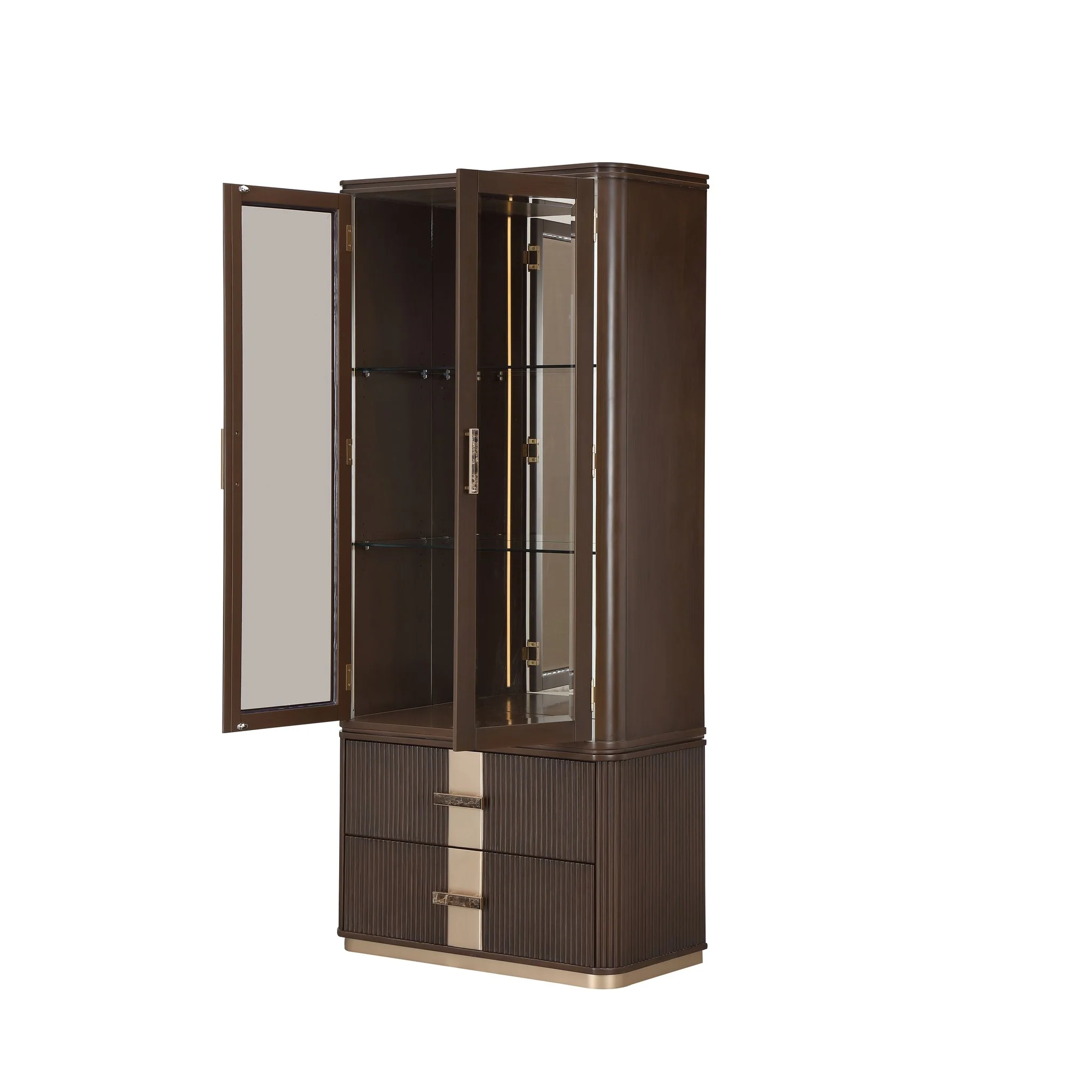 West Kensington Display Cabinet - Medium Espresso - Image 5