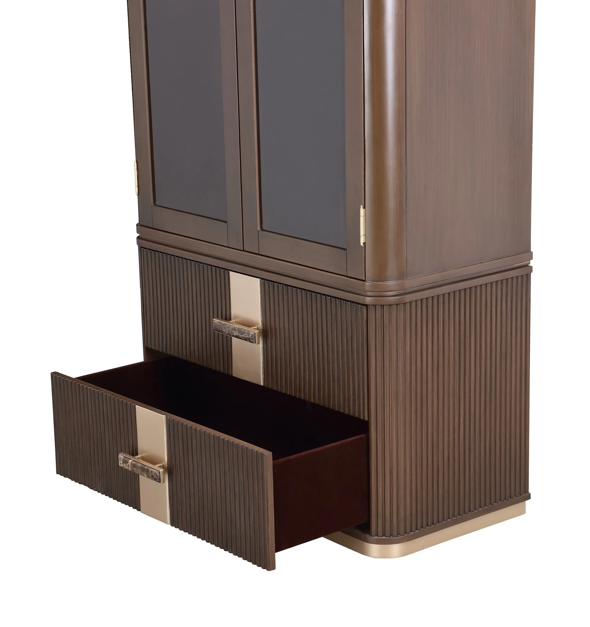 West Kensington Display Cabinet - Medium Espresso - Image 8