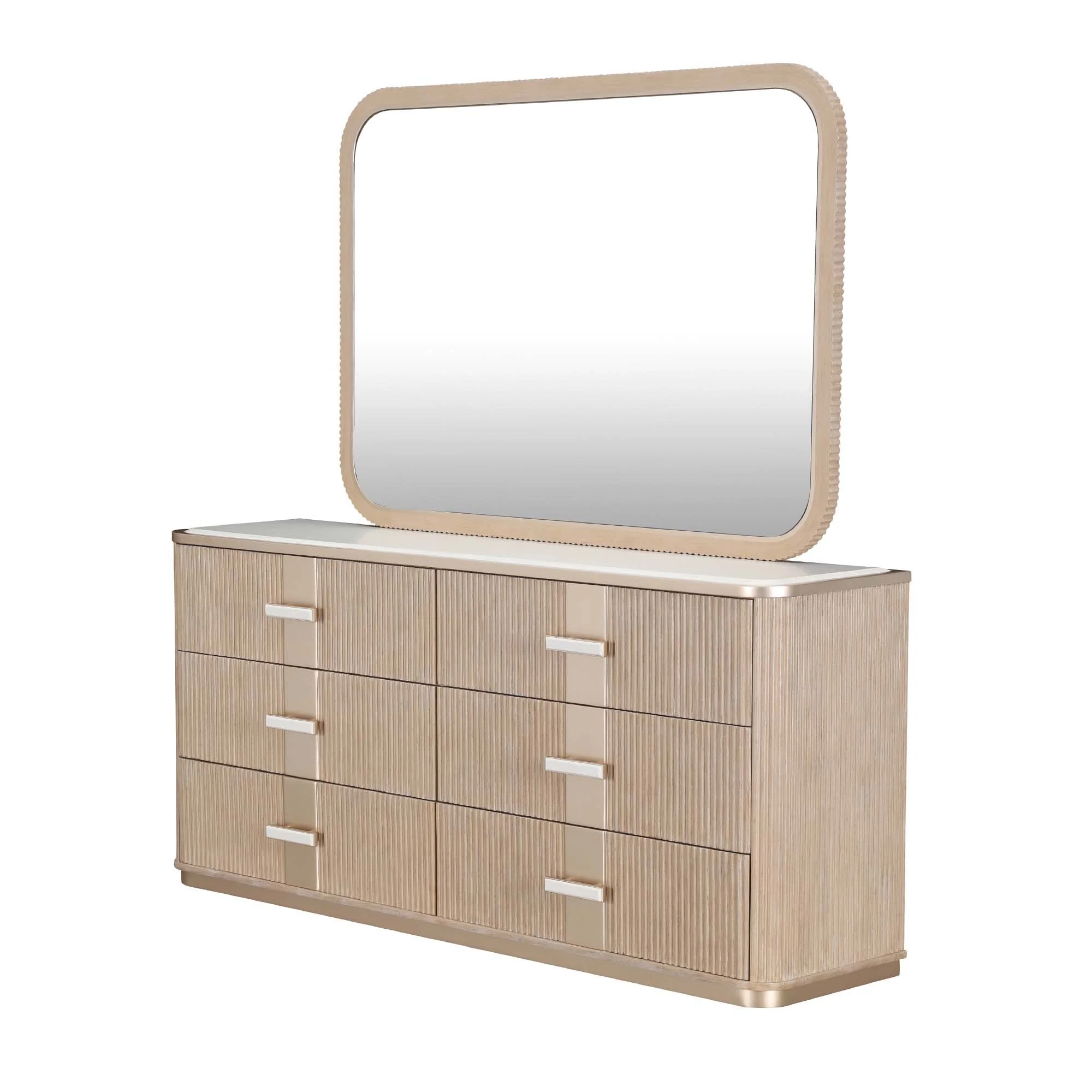 West Kensington Dresser & Wall Mirror - Sea Salt Caramel - Image 4
