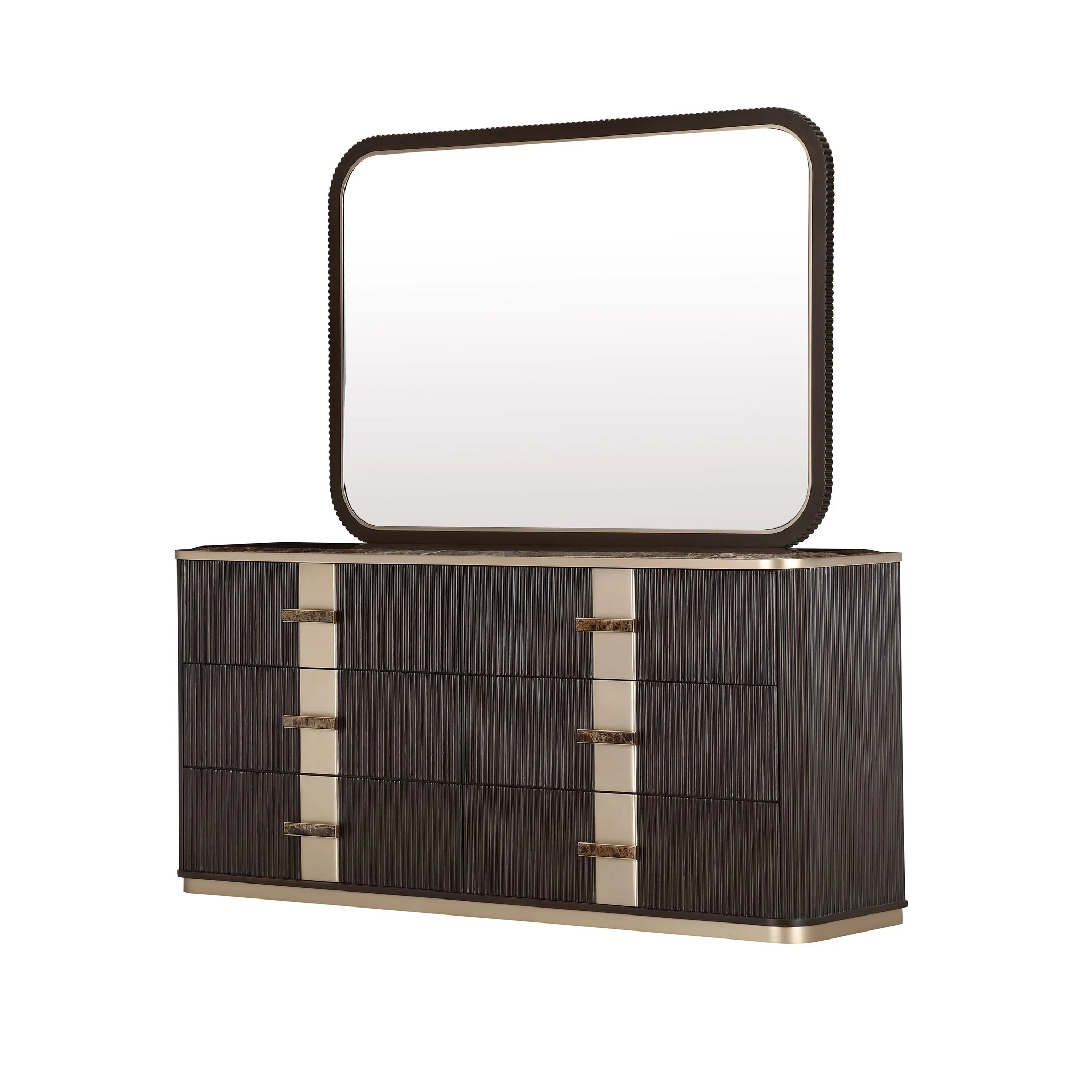 West Kensington Dresser with Mirror - Medium Espresso - Image 4