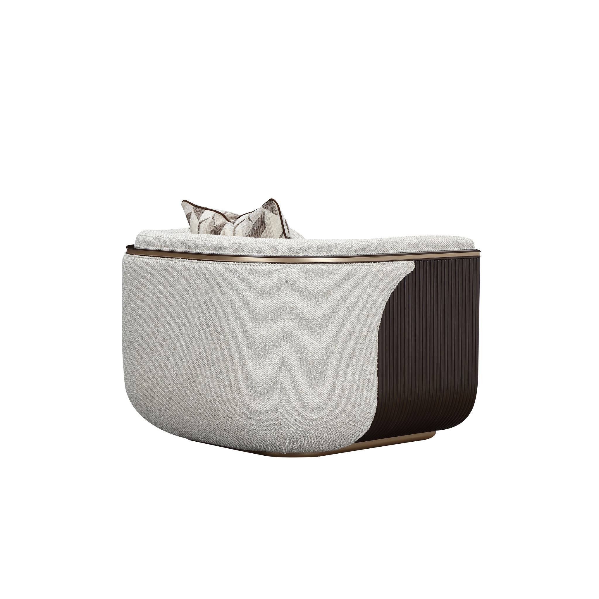 West Kensington Matching Chair - Buff/Medium Espresso - Image 5