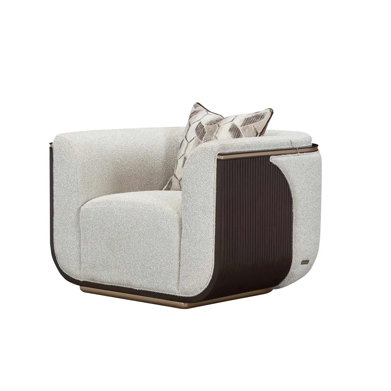 West Kensington Matching Chair - Buff/Medium Espresso - Image 9