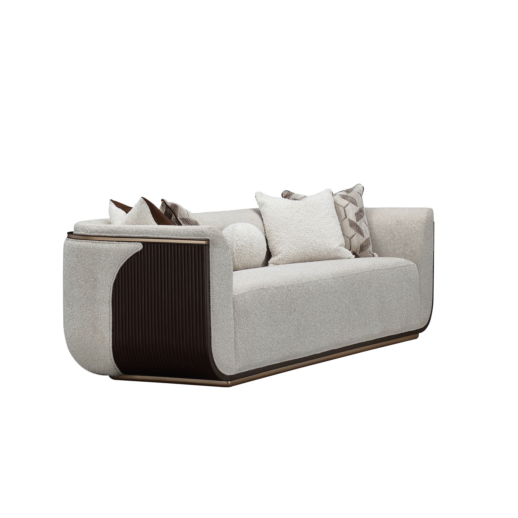 West Kensington Sofa - Buff/Medium Espresso - Image 3