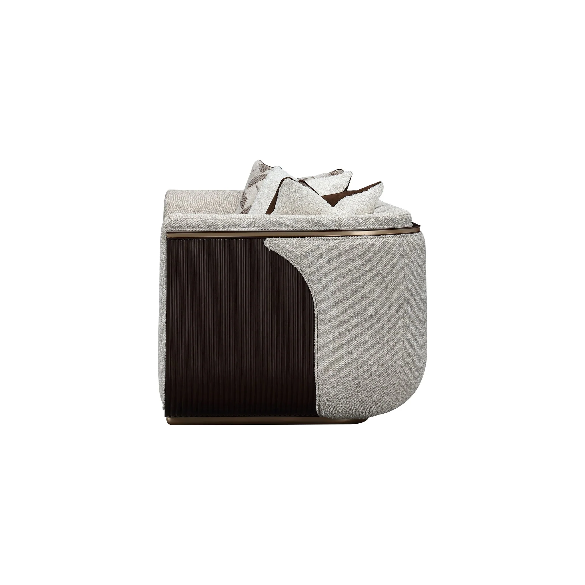 West Kensington Sofa - Buff/Medium Espresso - Image 8