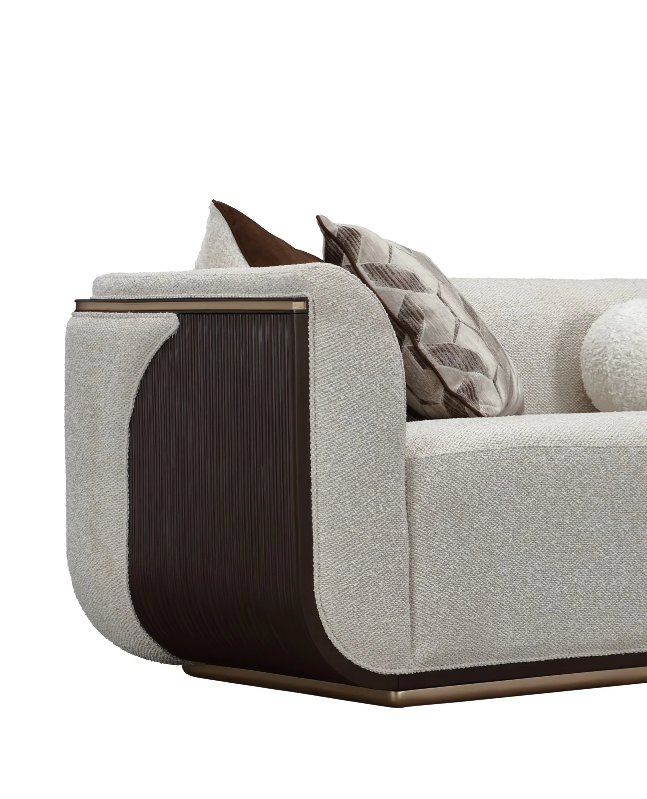 West Kensington Sofa - Buff/Medium Espresso - Image 9