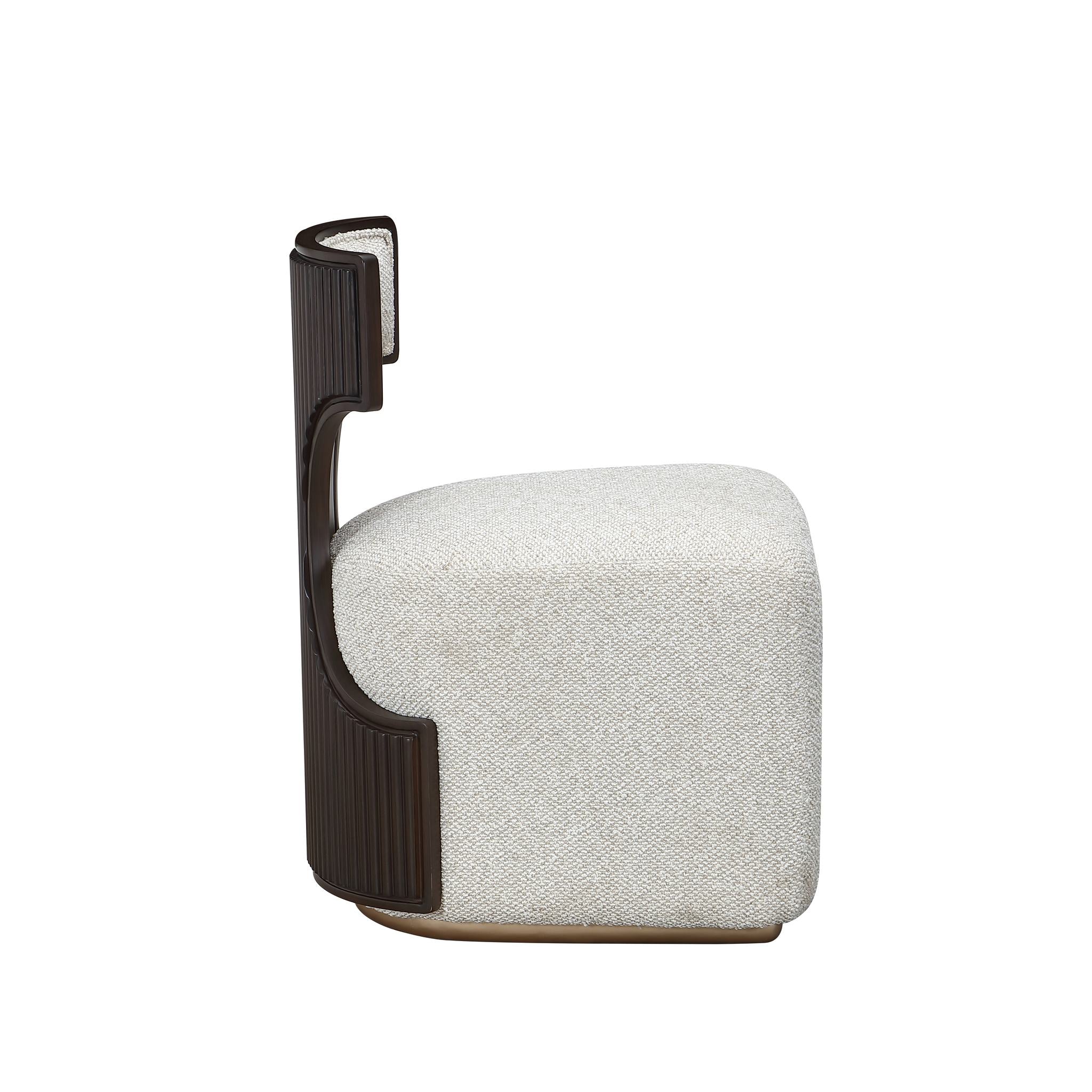 West Kensington Vanity Chair - Buff/Medium Espresso - Image 3