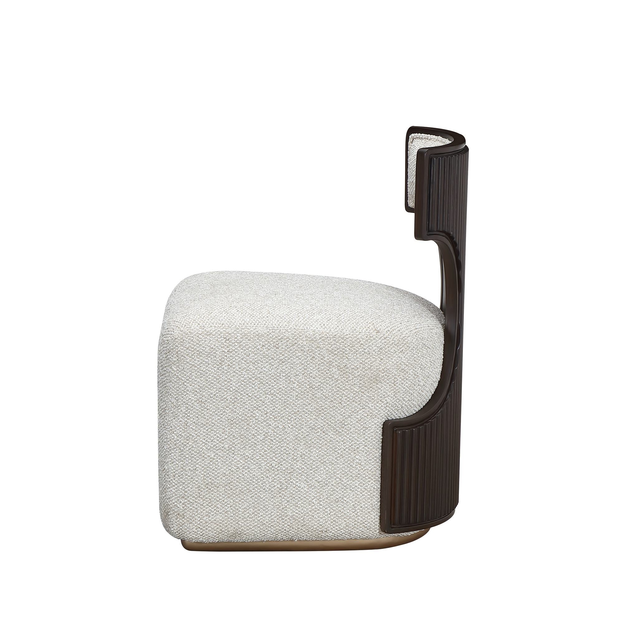 West Kensington Vanity Chair - Buff/Medium Espresso - Image 4