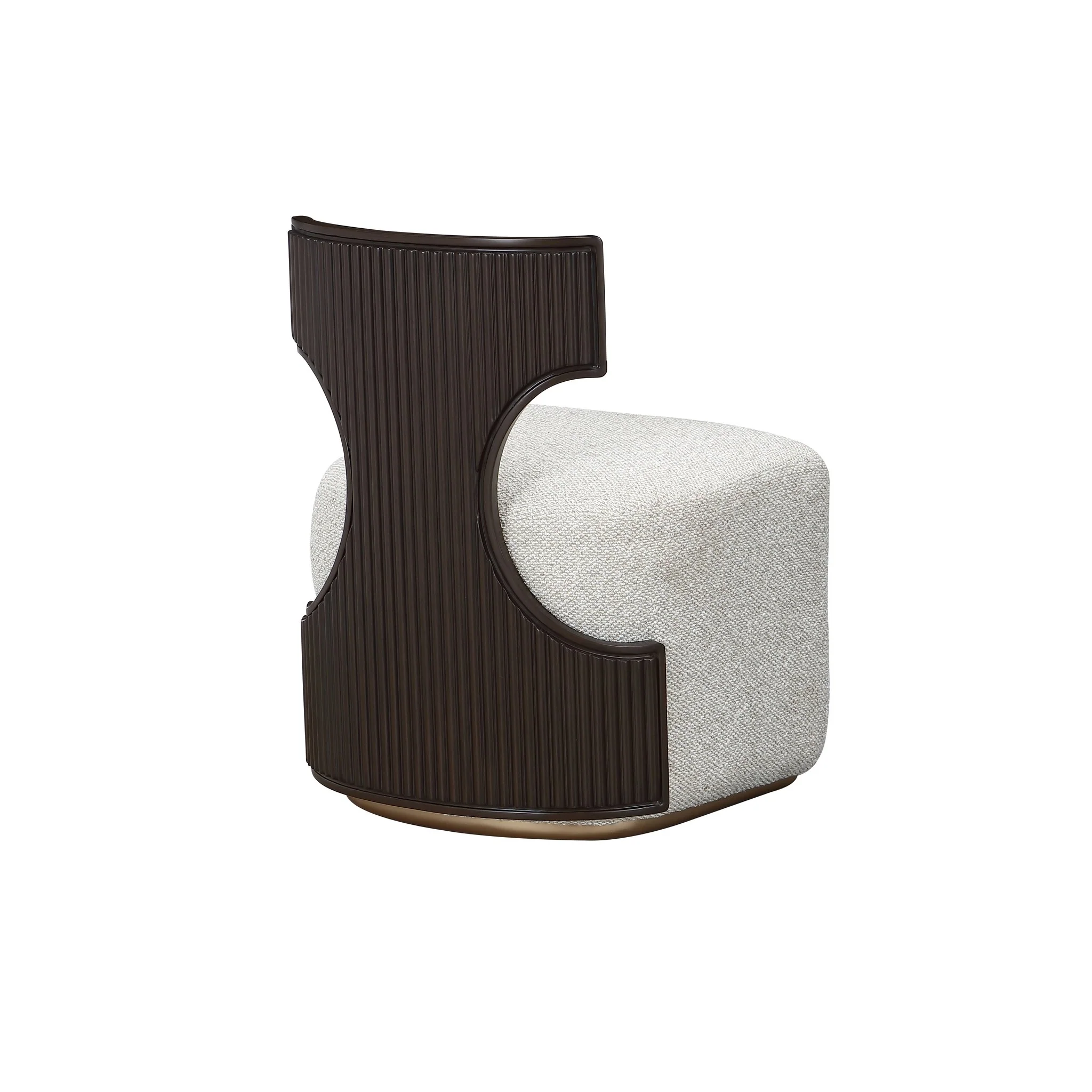 West Kensington Vanity Chair - Buff/Medium Espresso - Image 5