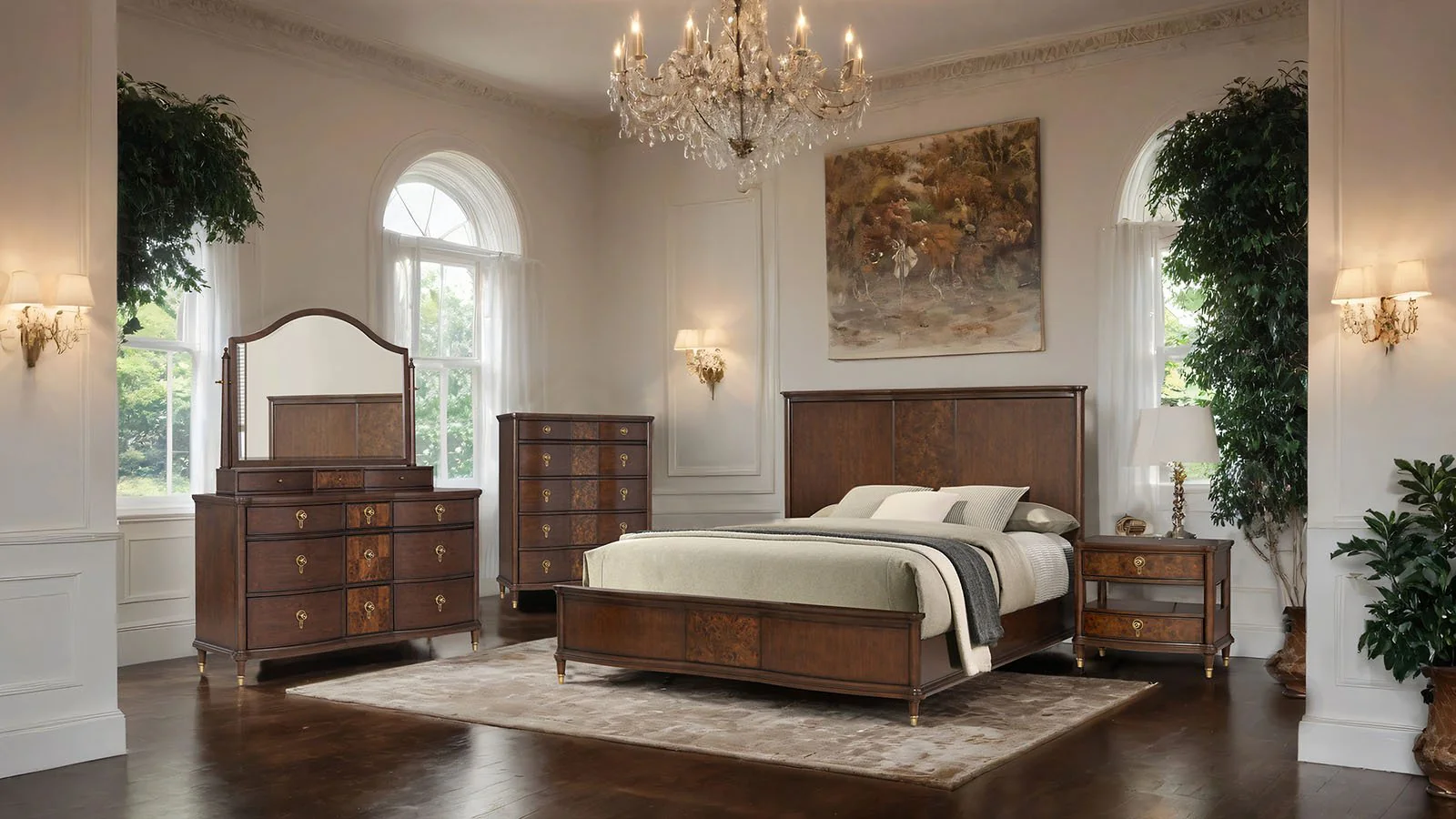 Westerham Queen Bed, Dark Cherry - Image 3