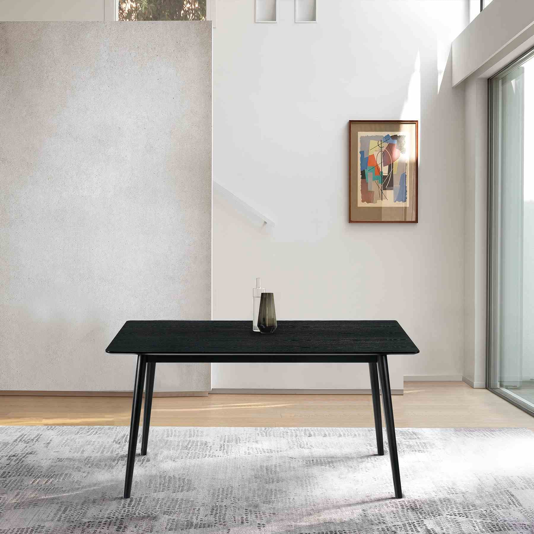 Westmont 59" Rectangular Dining Table in Black Wood - Image 6