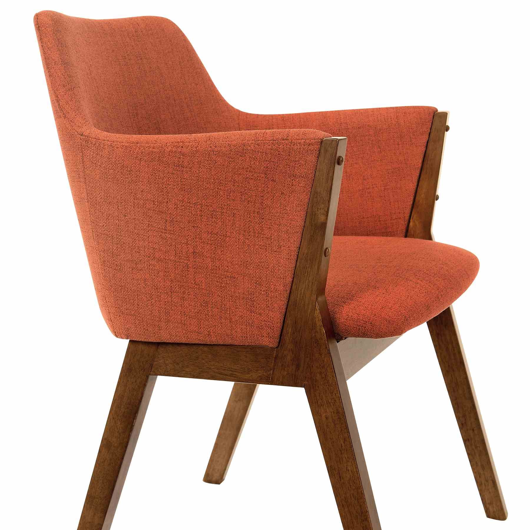 Westmont and Renzo Orange and Walnut 5 Piece Dining Set - Image 6