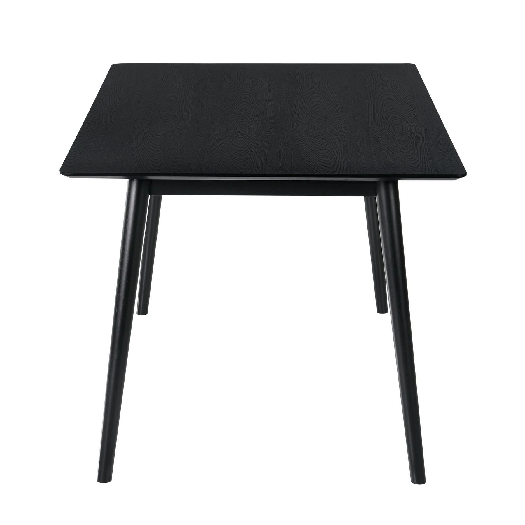 Westmont Santana 5 Piece Black Wood Dining Table Set with Charcoal Fabric - Image 8