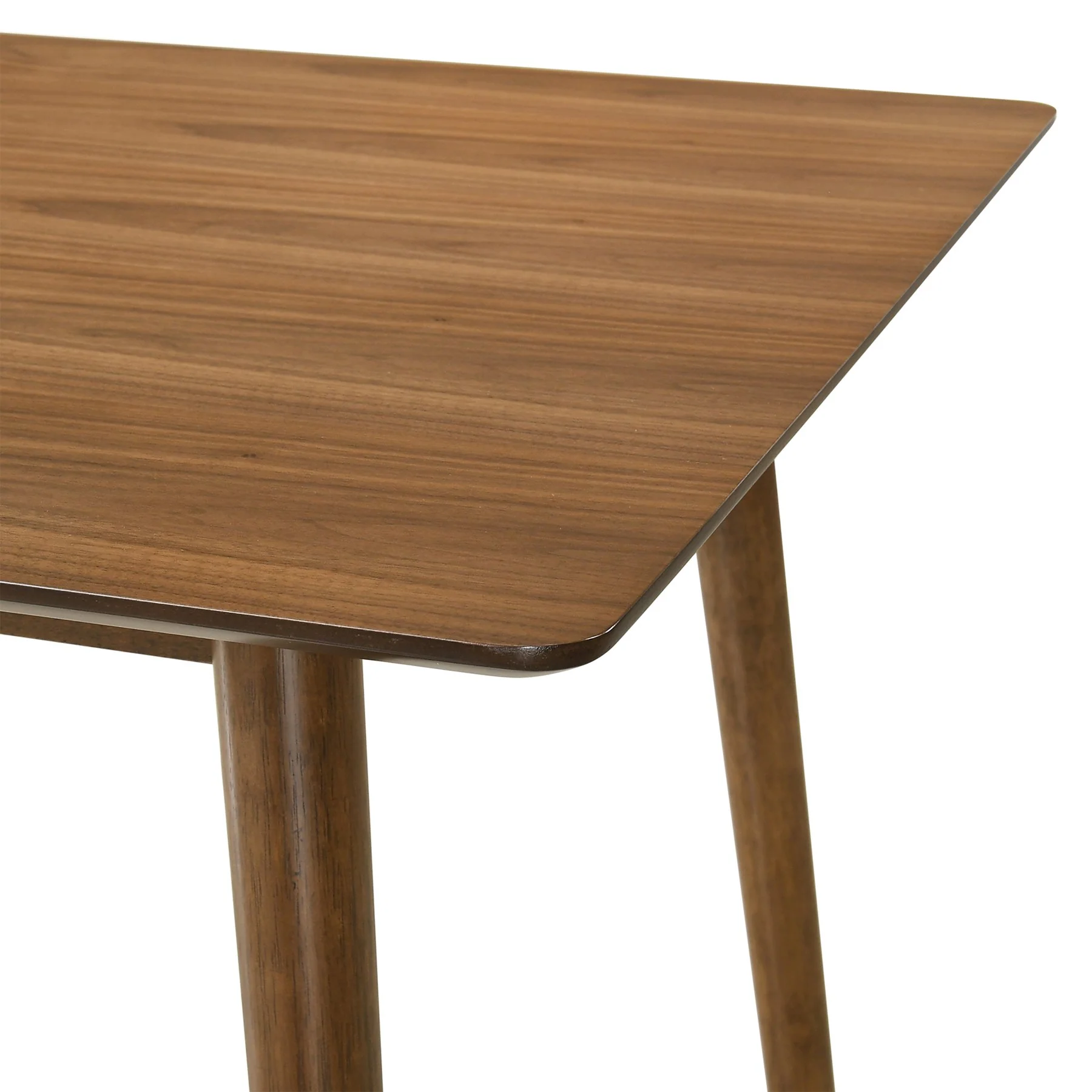 Westmont Santana 5 Piece Walnut Wood Dining Table Set with Orange Fabric - Image 8