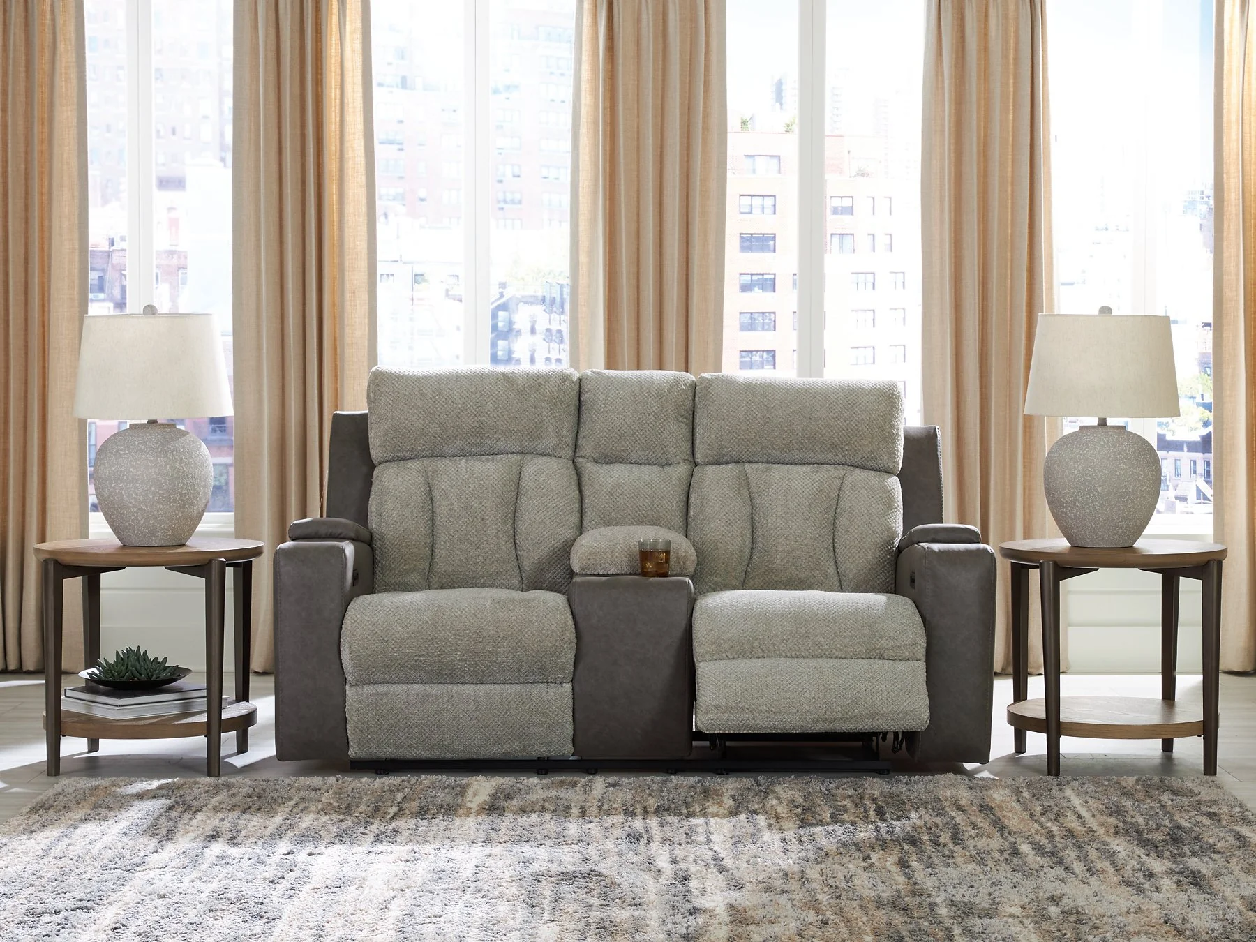 WhipLash Power Reclining Loveseat with Console - Image 2