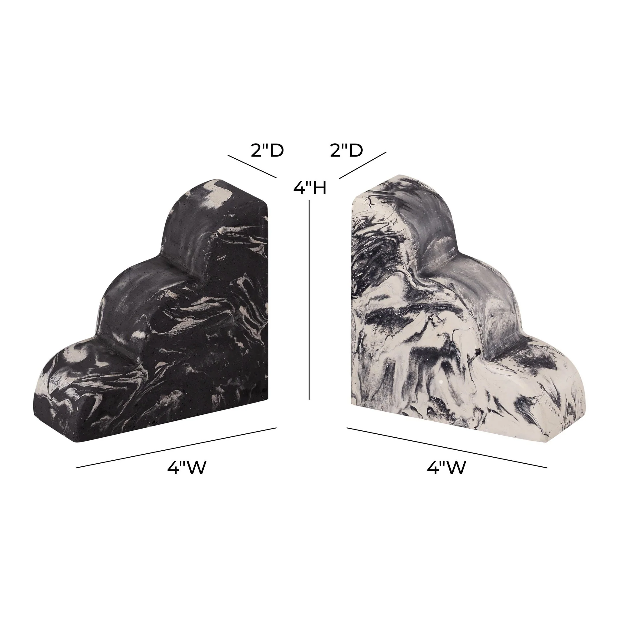 White-Black Bookends - Set of 2 - Image 5