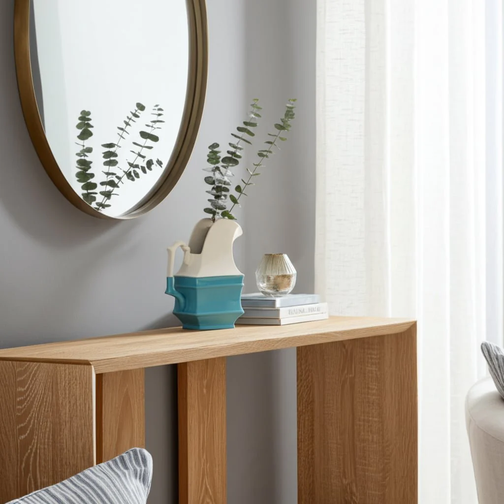 White/blue Ceramic Pitcher - Image 11