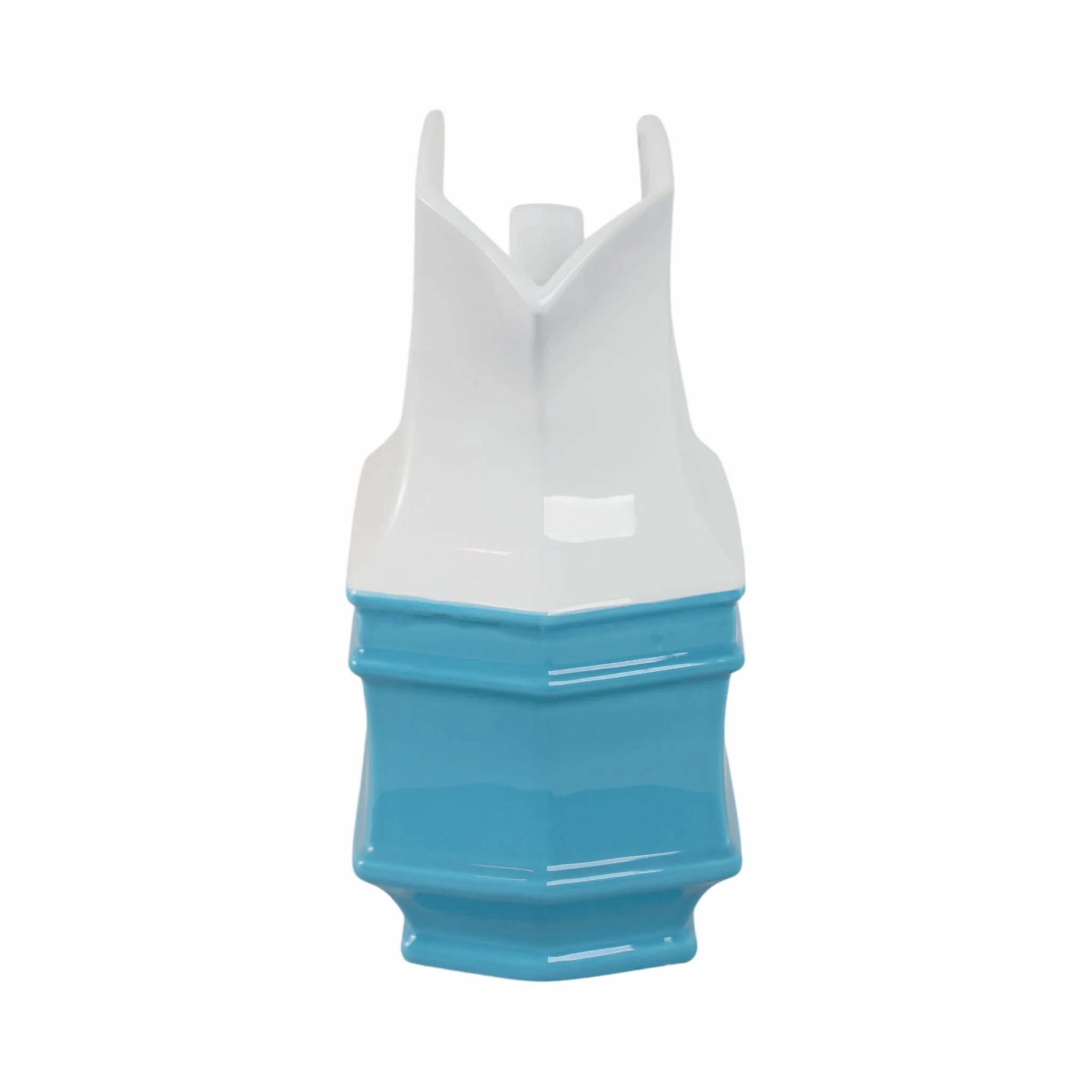 White/blue Ceramic Pitcher - Image 4
