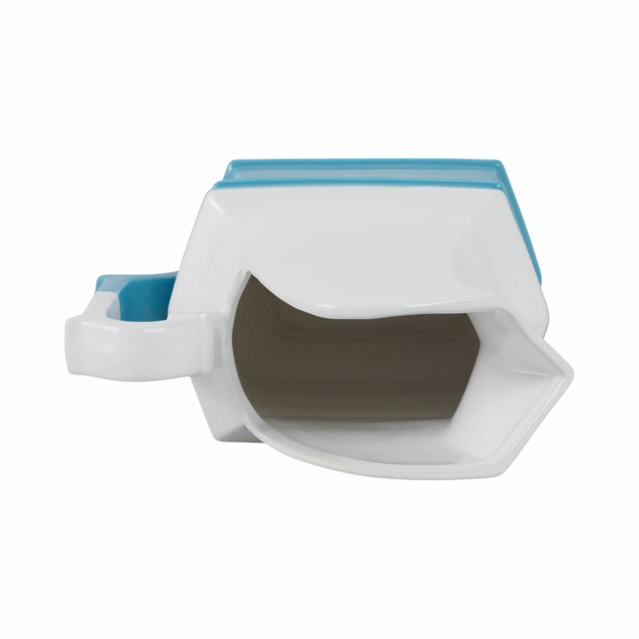 White/blue Ceramic Pitcher - Image 7