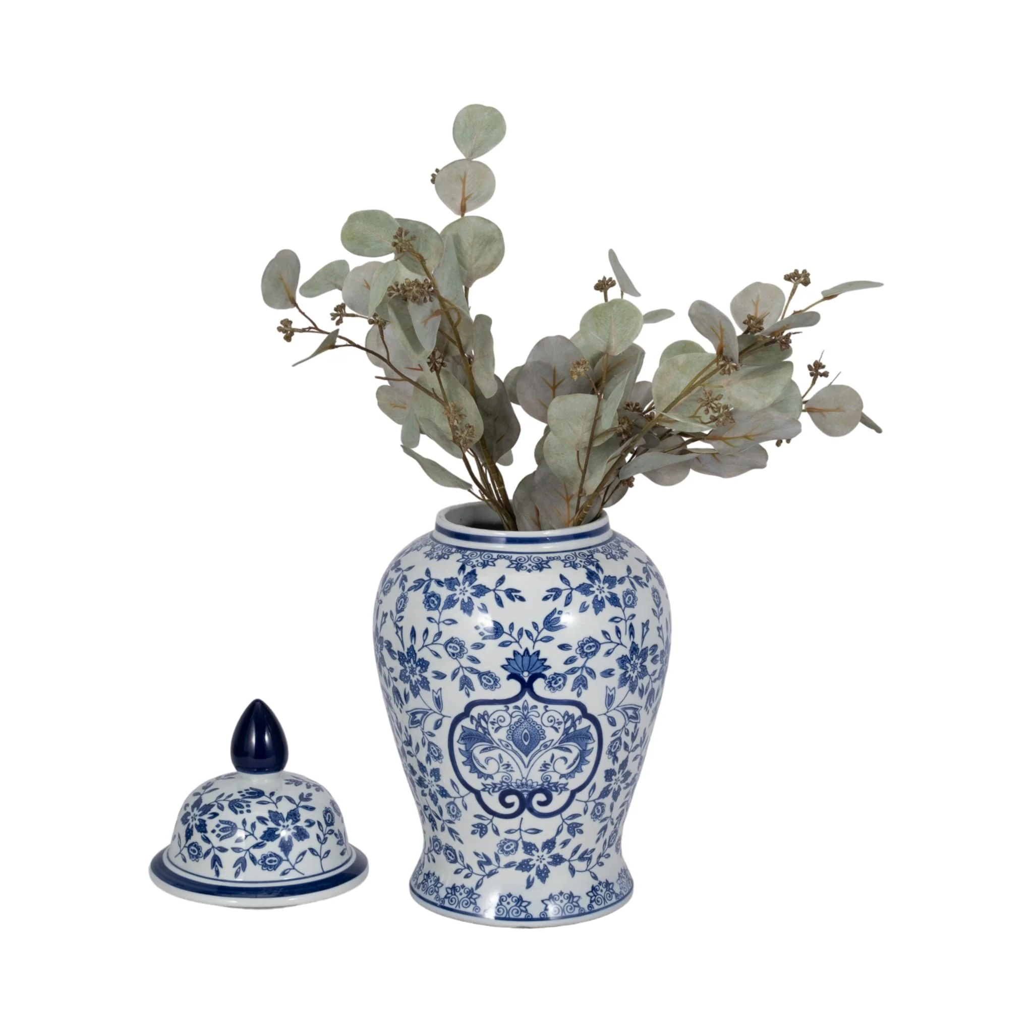White/blue Temple Jar 18 - Image 2