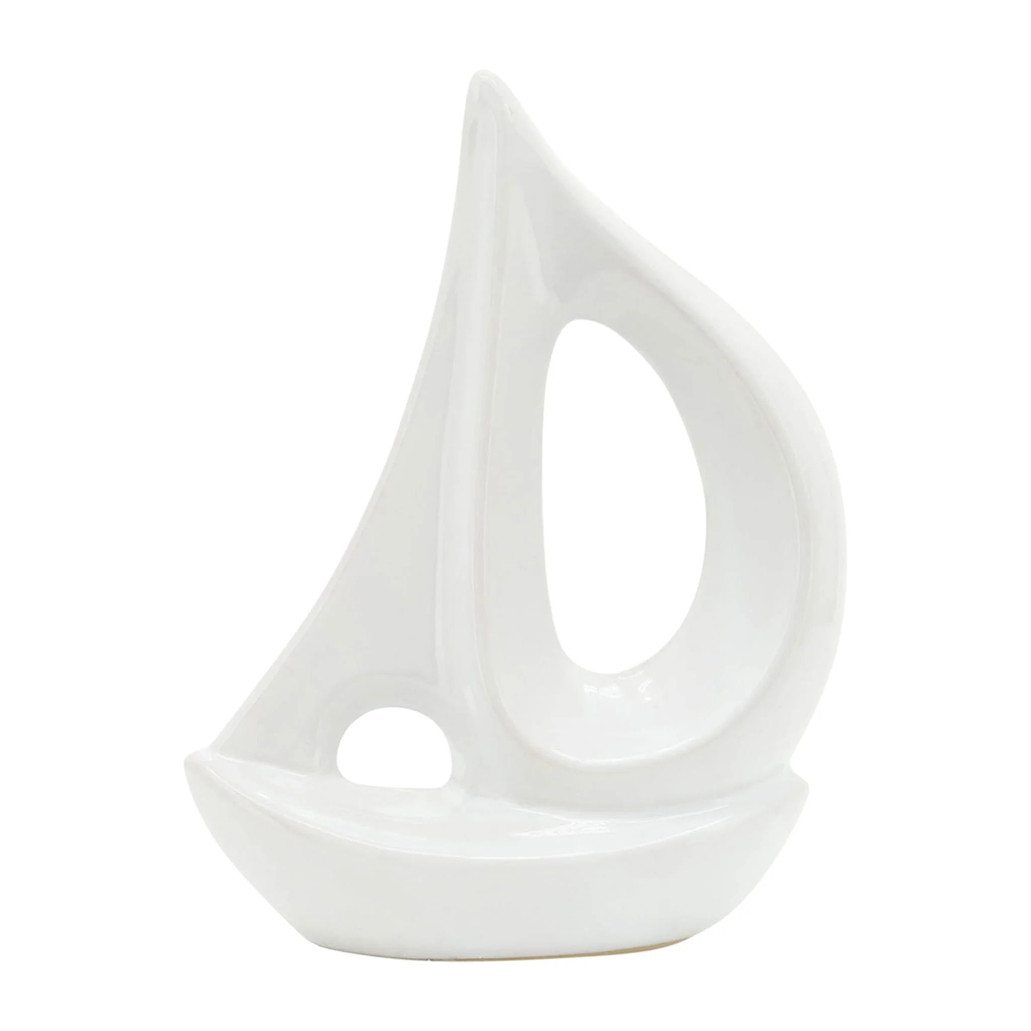 White Ceramic Sailboat 8 - Image 4