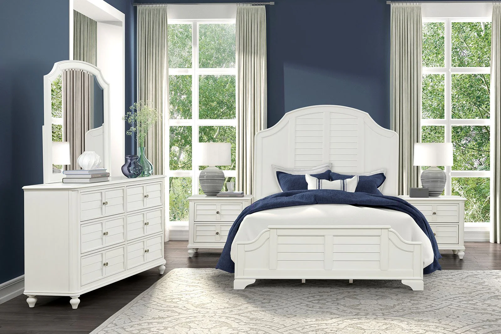 Whitehaven Queen Bed, Antique White - Image 2