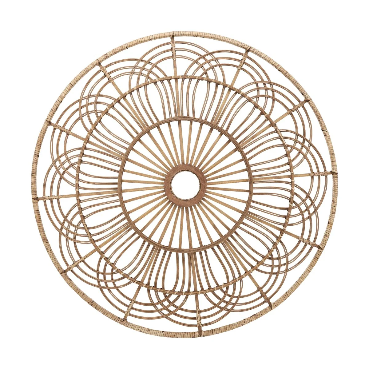 Wicker, 36", Round Wall Accent, Brown - Image 2
