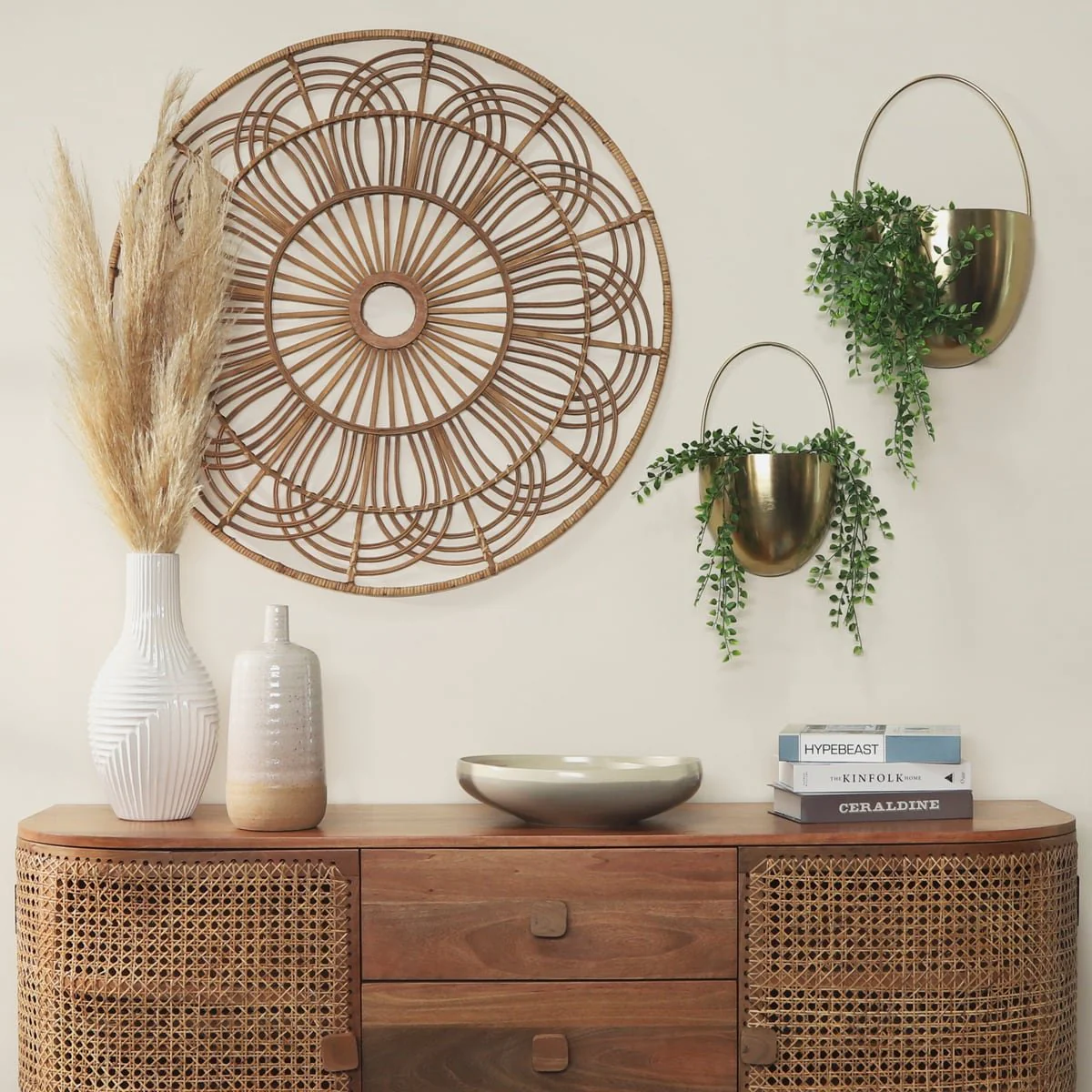 Wicker, 36", Round Wall Accent, Brown - Image 6