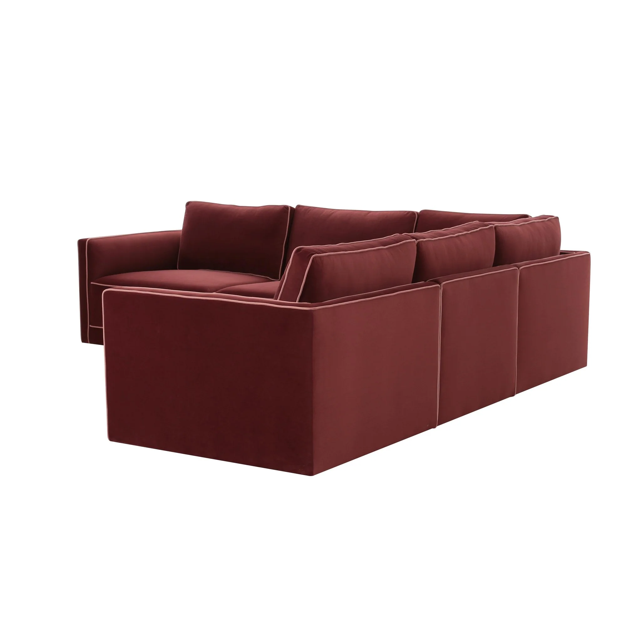 Willow Berry Red Modular L Sectional - Image 3