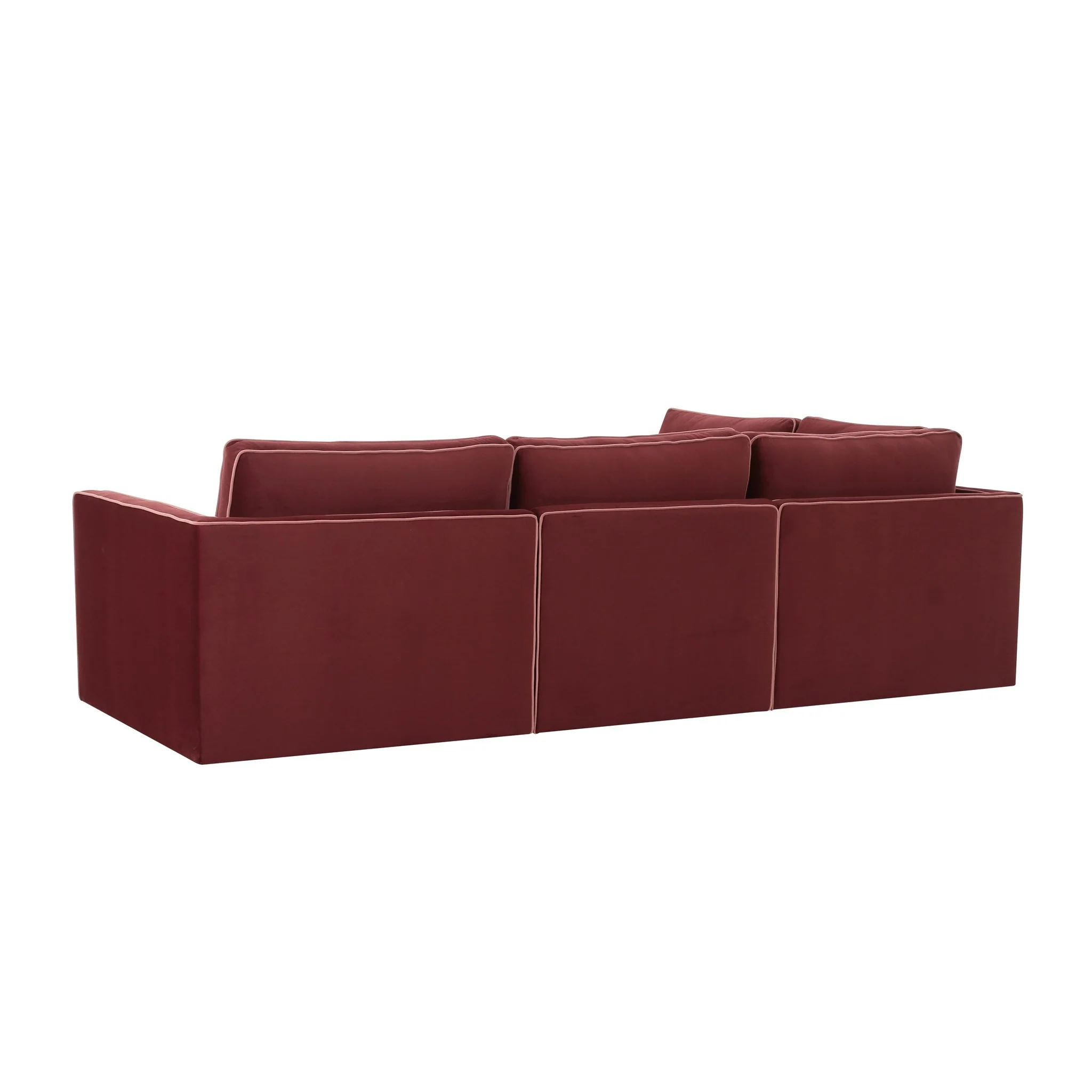 Willow Berry Red Modular LAF Sectional - Image 4