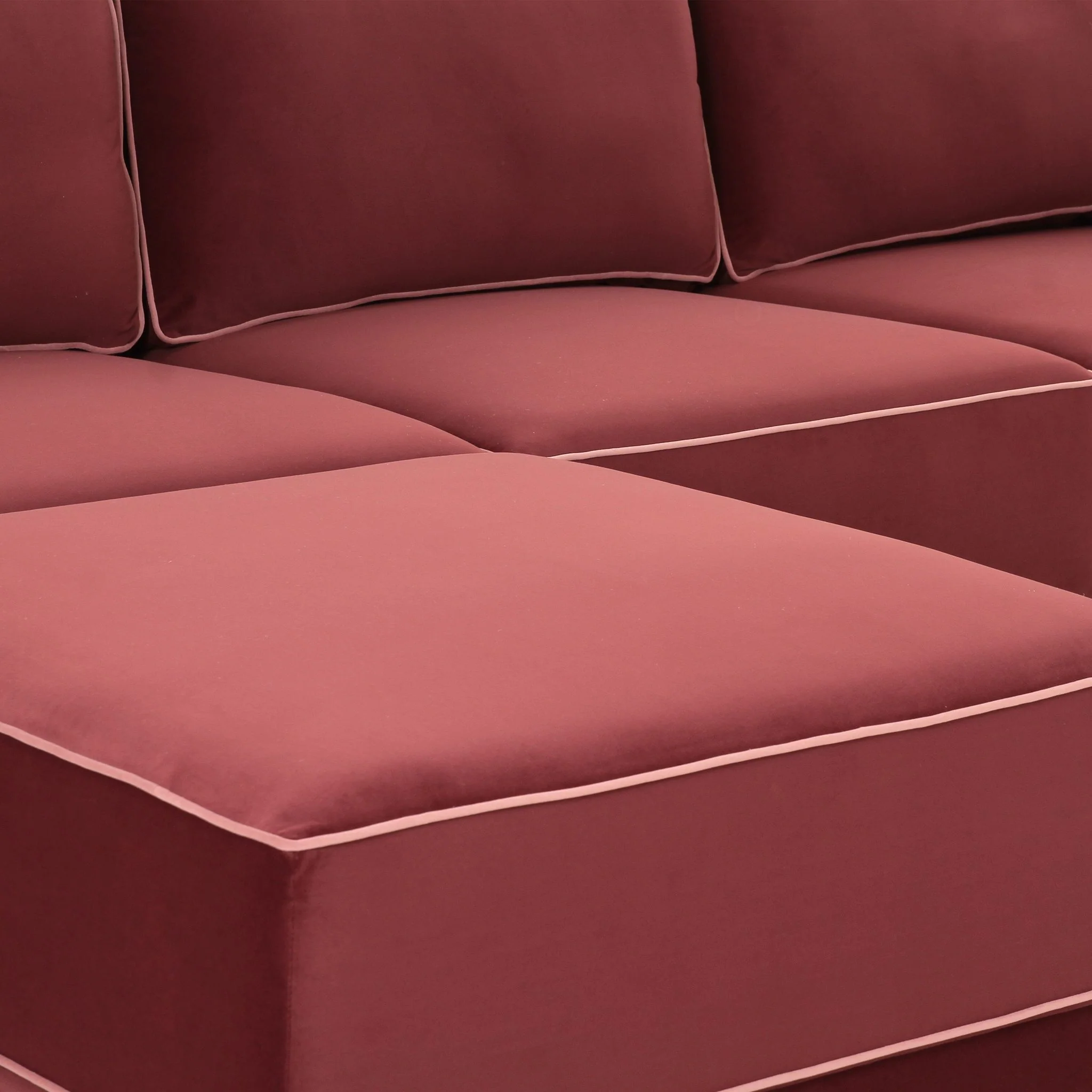 Willow Berry Red Modular LAF Sectional - Image 5