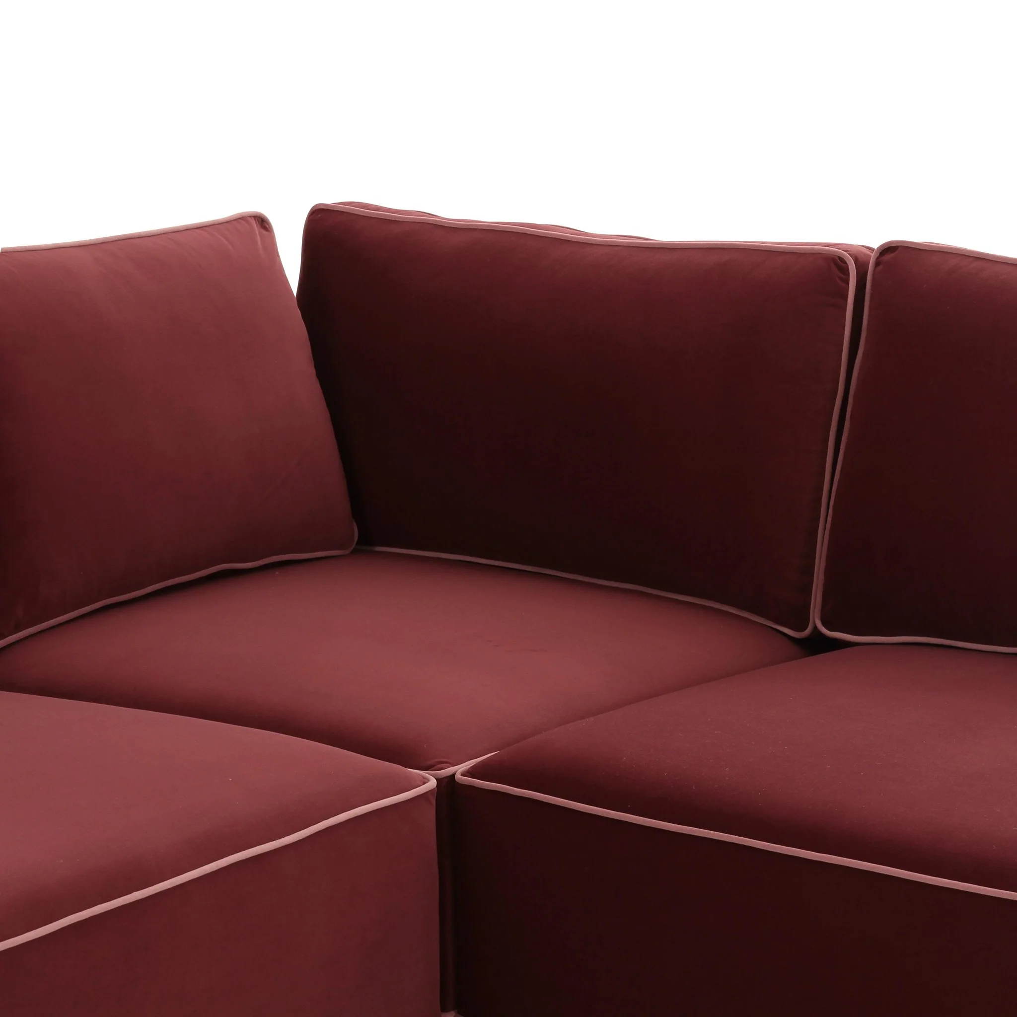 Willow Berry Red Modular Large LAF Chaise Sectional - Image 4