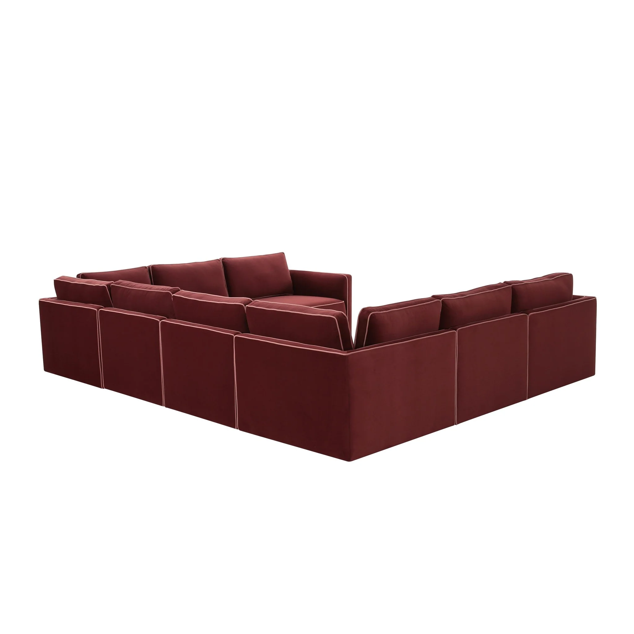Willow Berry Red Modular Large U Sectional - Image 3