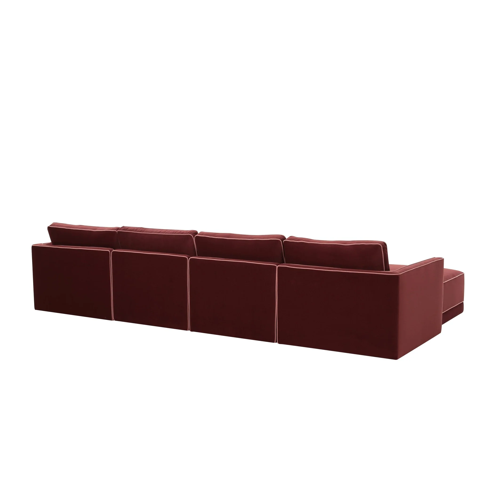 Willow Berry Red Modular U Sectional - Image 4