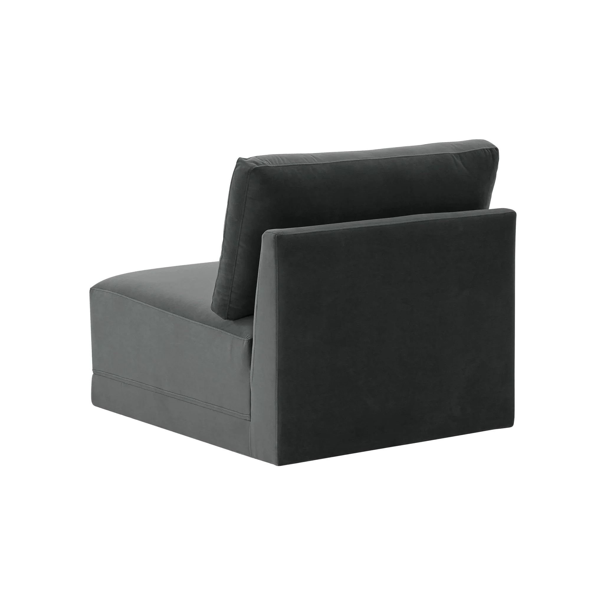 Willow Charcoal Armless Chair - Image 4