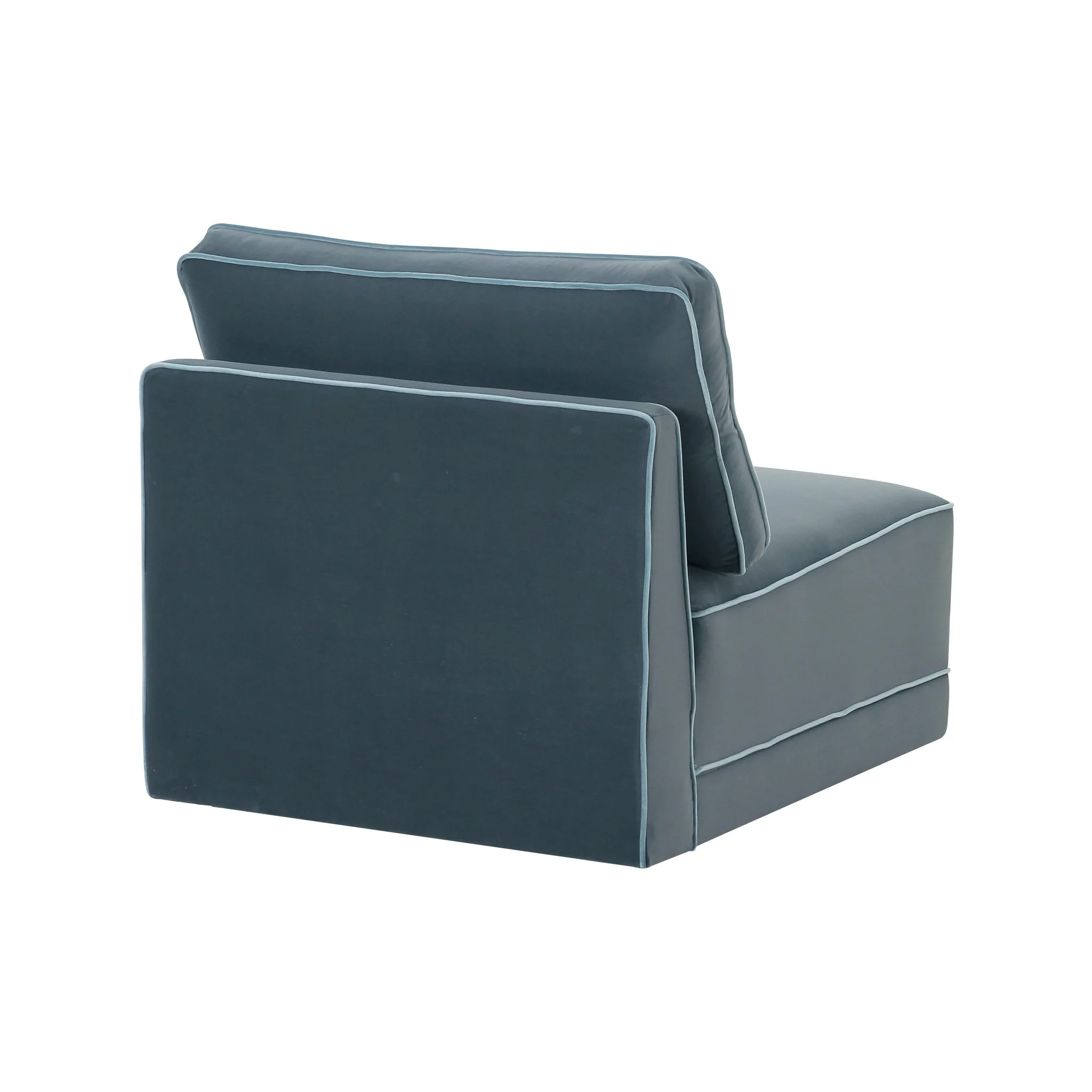 Willow Misty Blue Armless Chair - Image 3