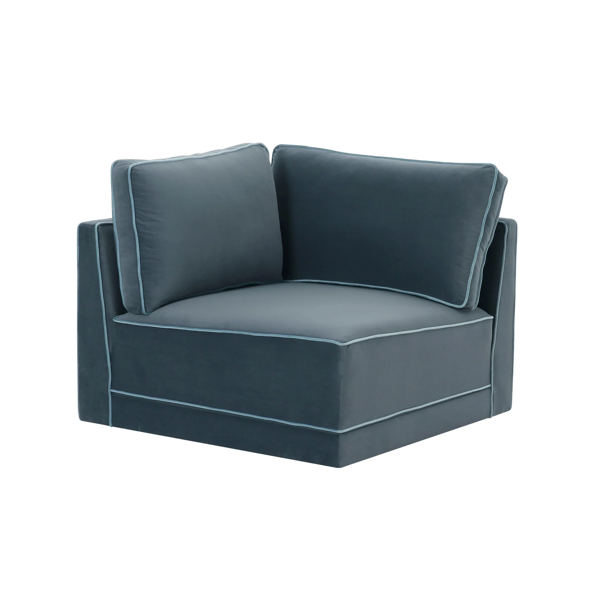 Willow Misty Blue Corner Chair - Image 2