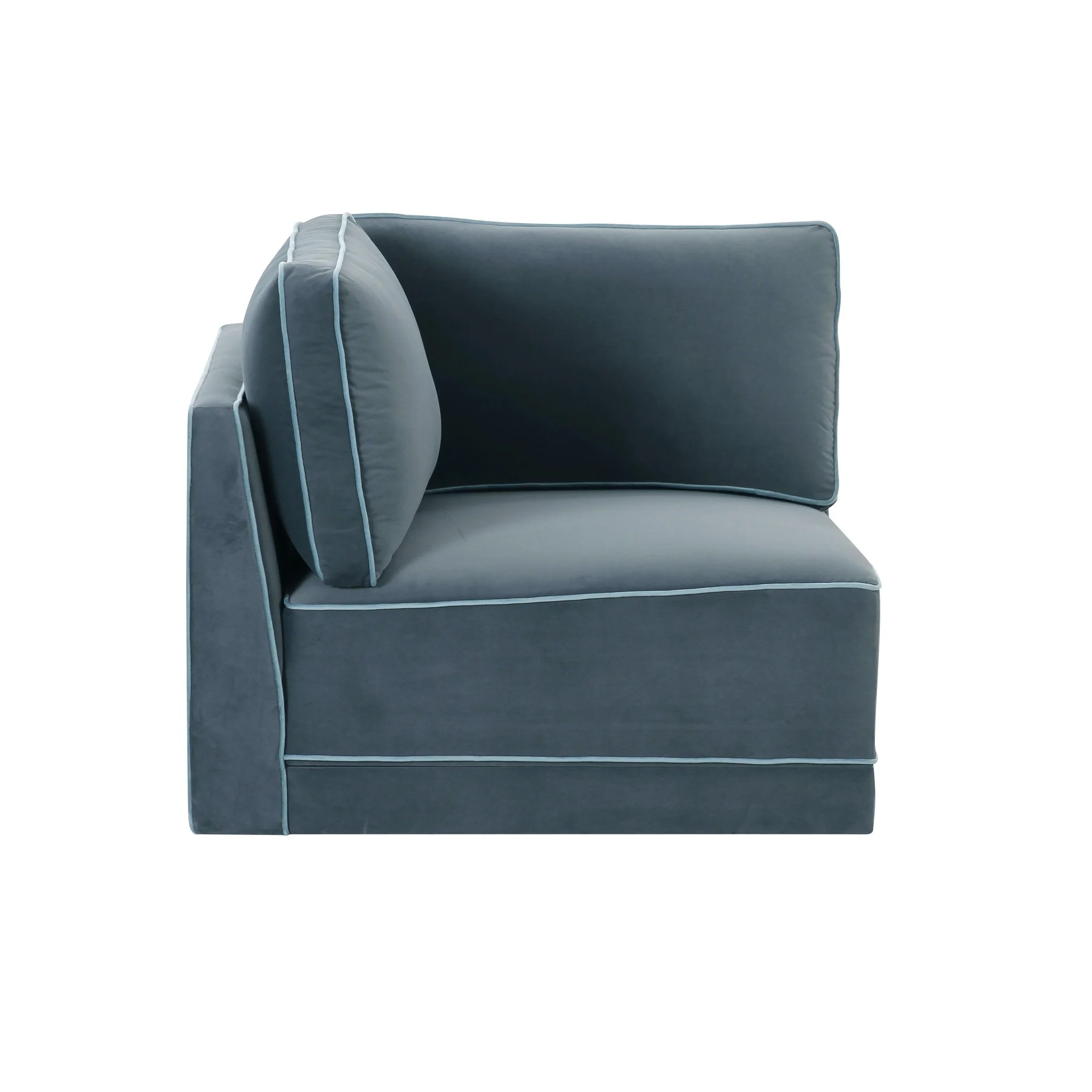Willow Misty Blue Corner Chair - Image 3
