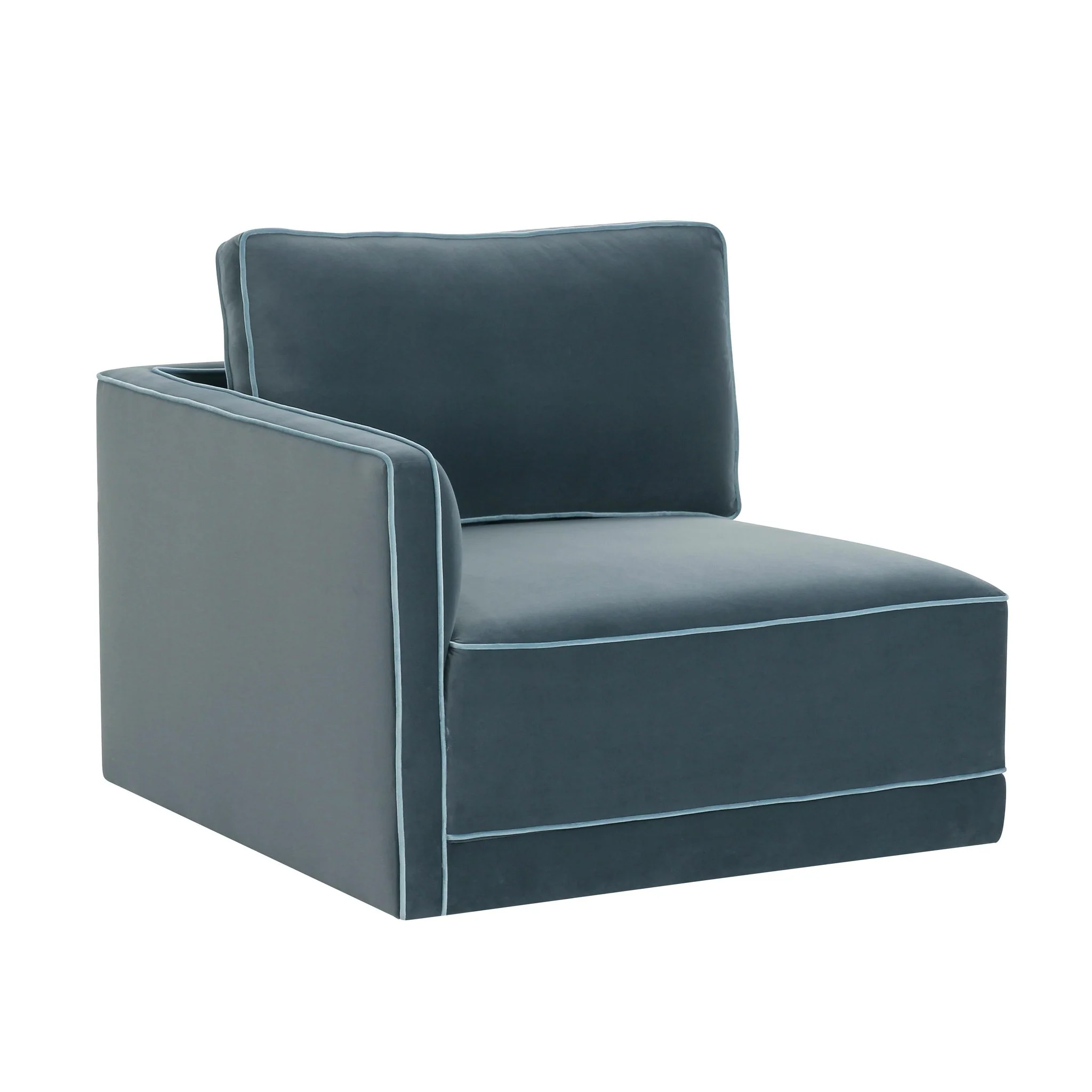 Willow Misty Blue LAF Corner Chair - Image 4