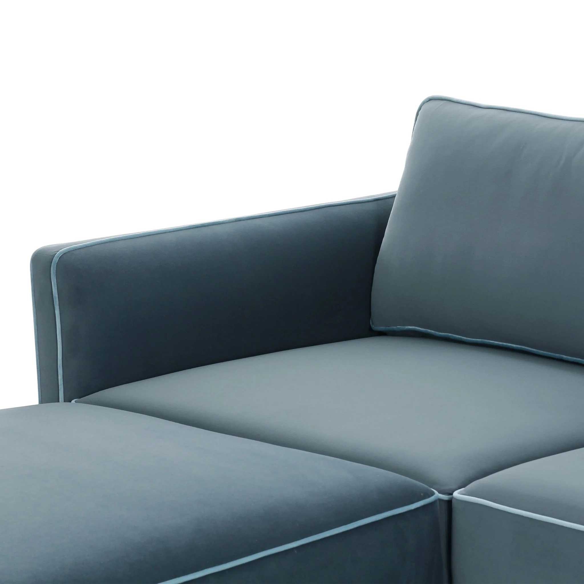 Willow Misty Blue Modular LAF Sectional - Image 4