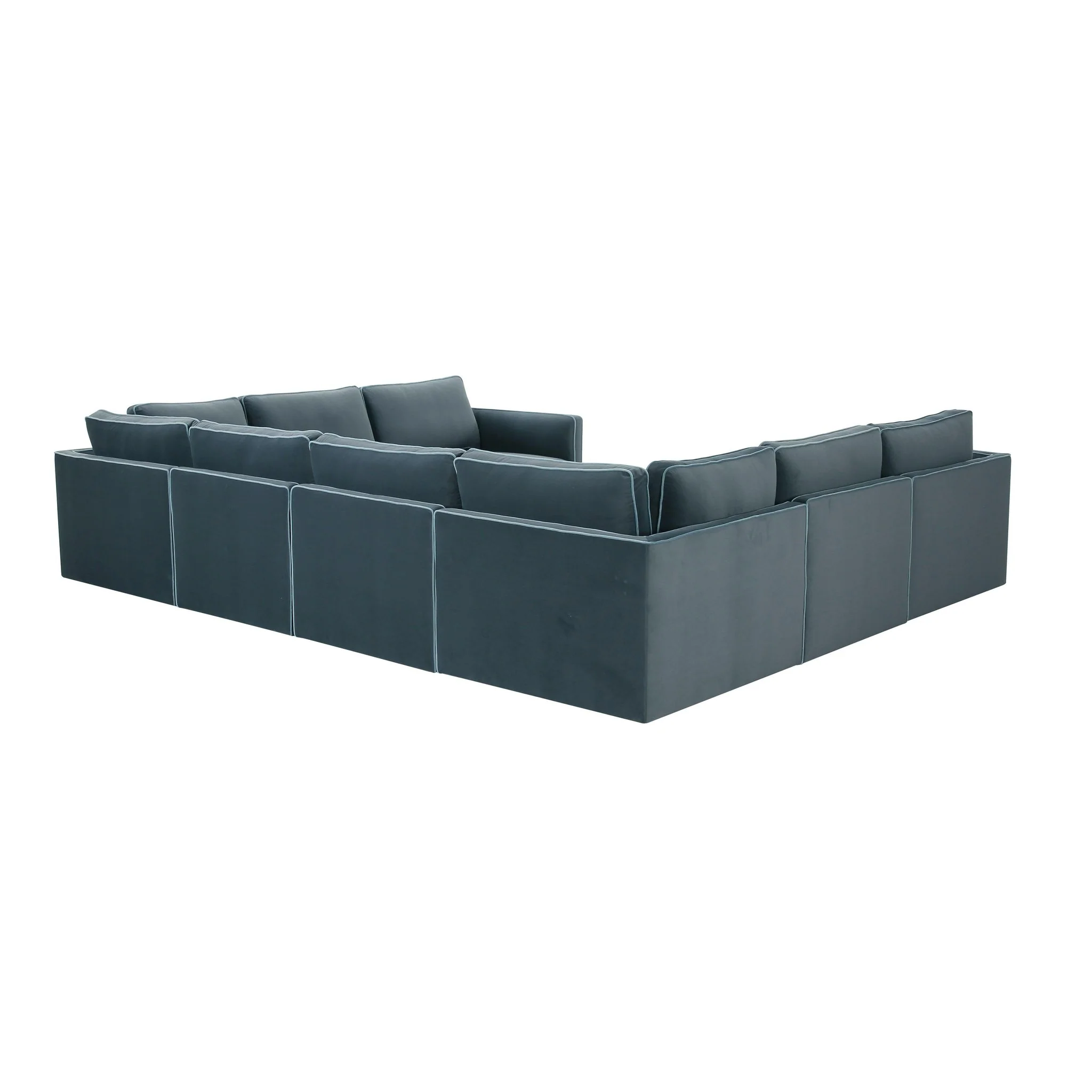Willow Misty Blue Modular Large U Sectional - Image 4