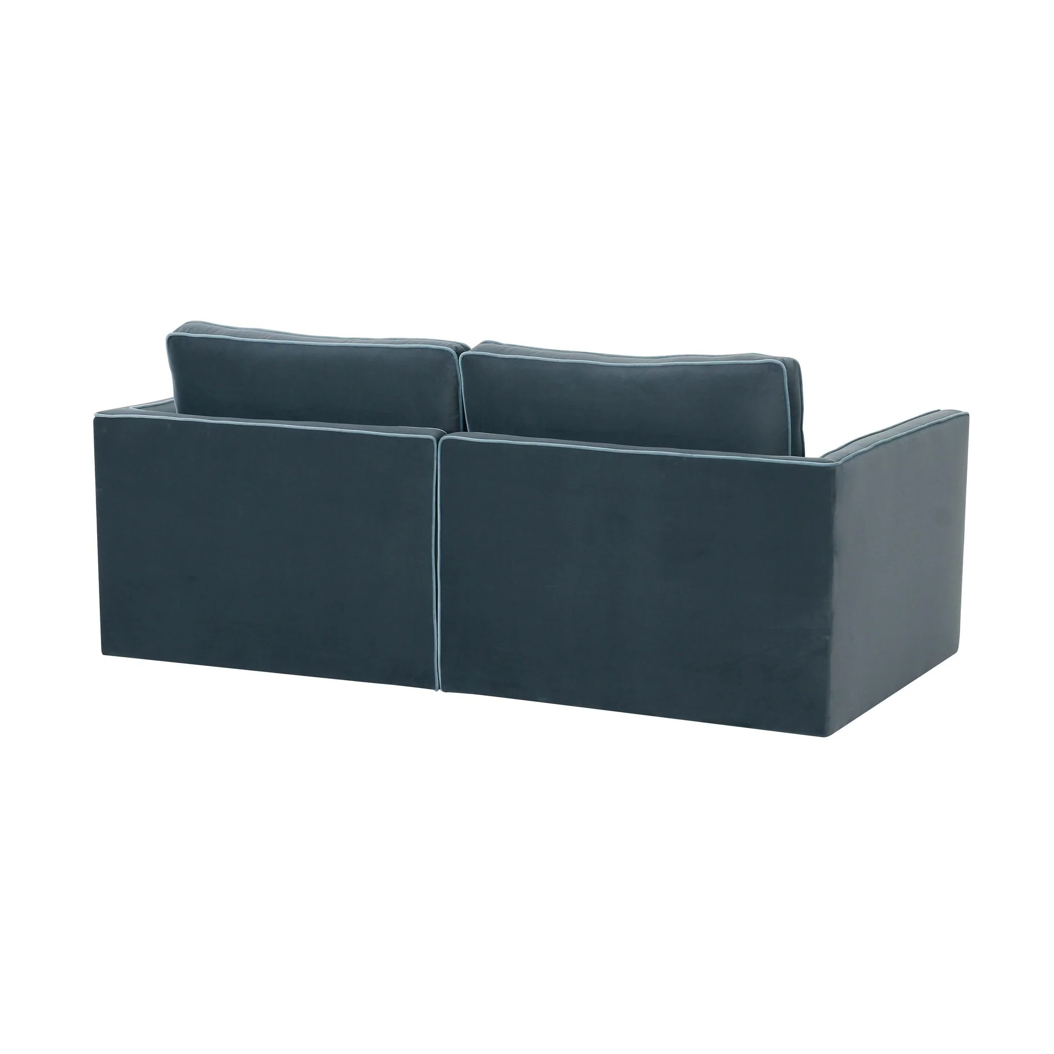 Willow Misty Blue Modular Loveseat - Image 3