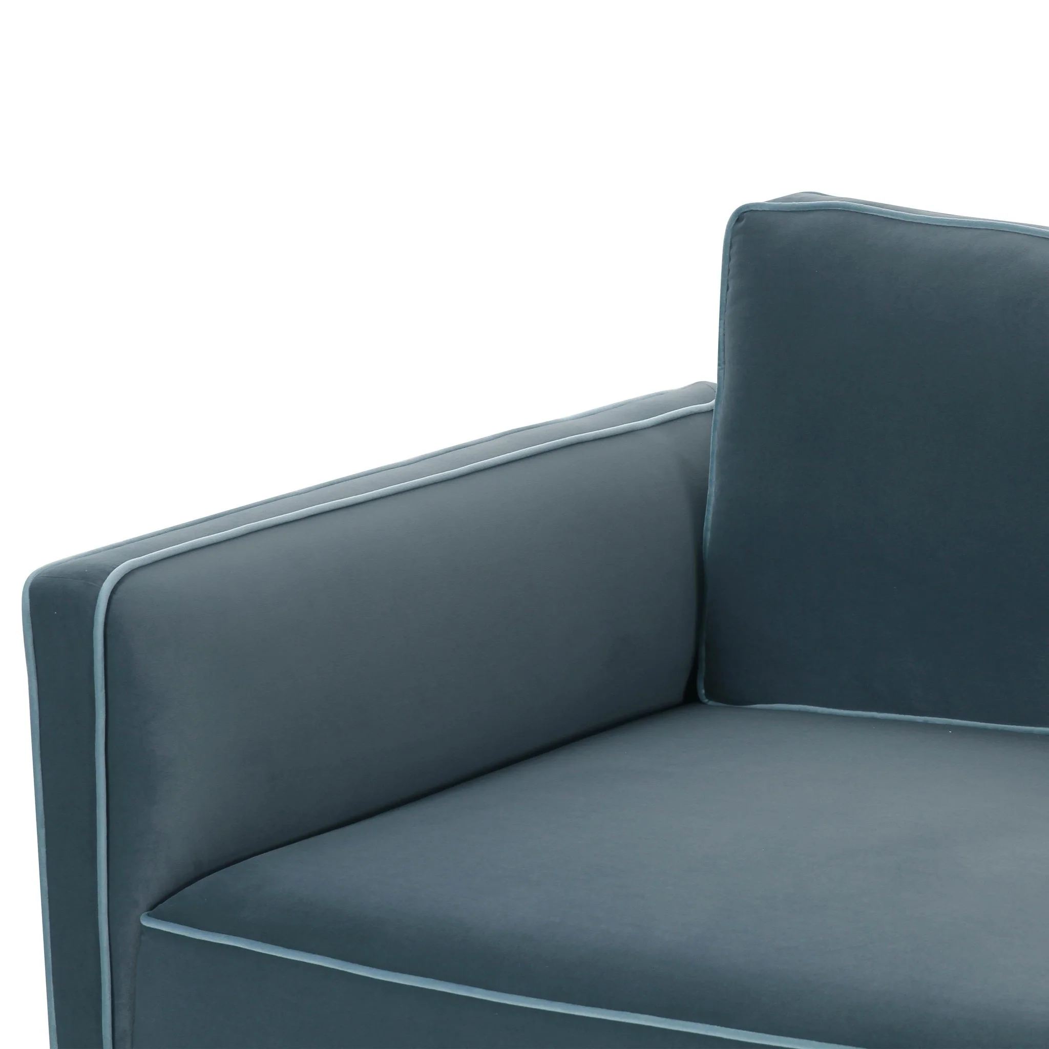 Willow Misty Blue Modular Loveseat - Image 4