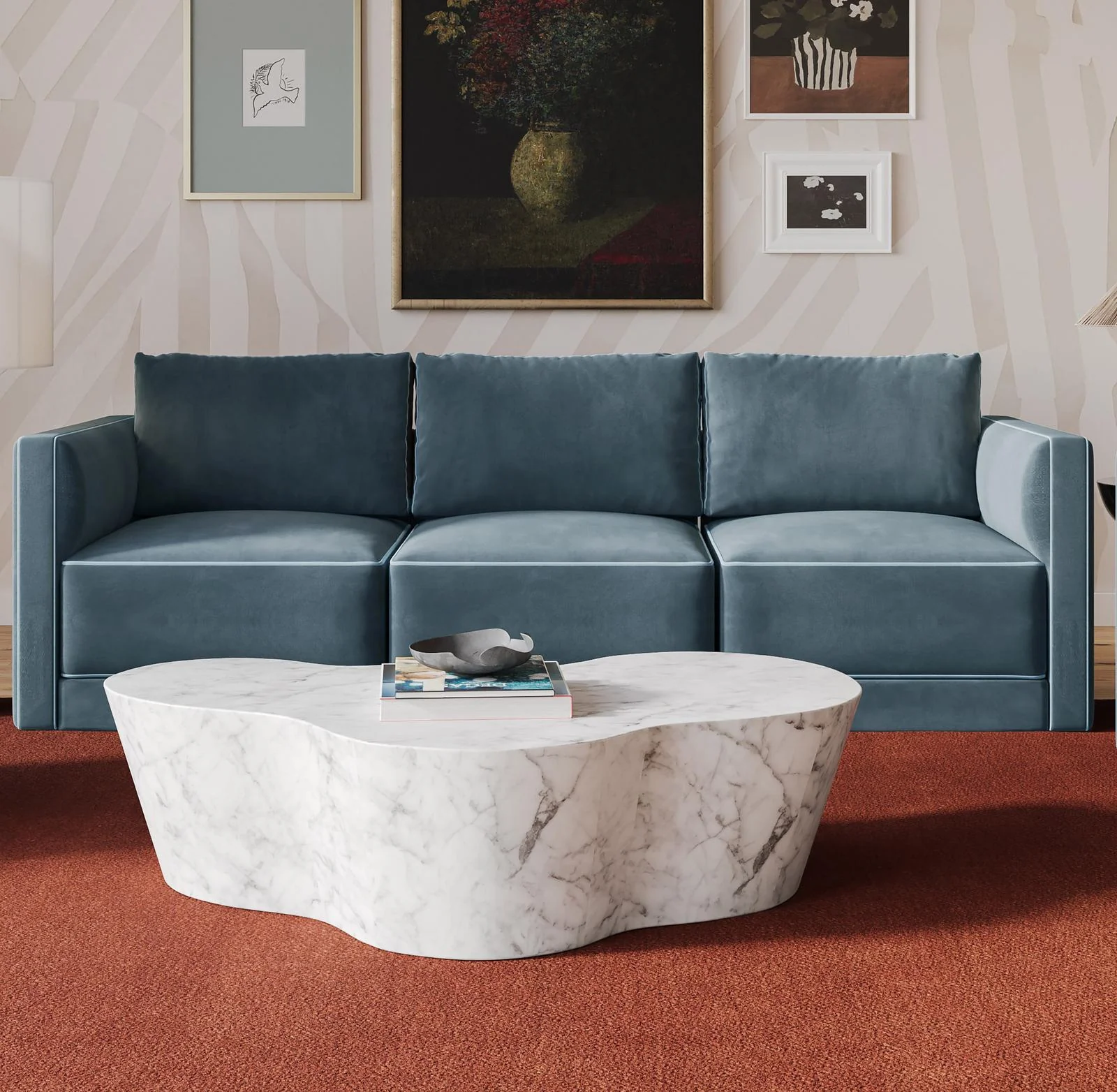 Willow Misty Blue Modular Sofa - Image 2