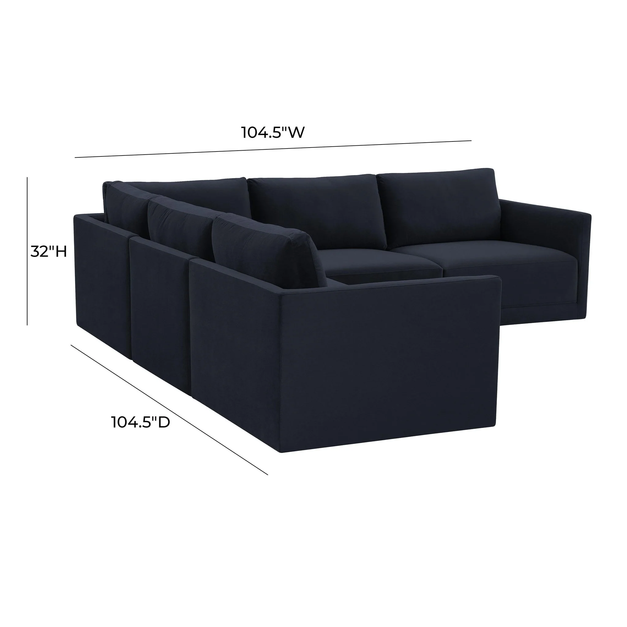 Willow Navy Modular L Sectional - Image 6