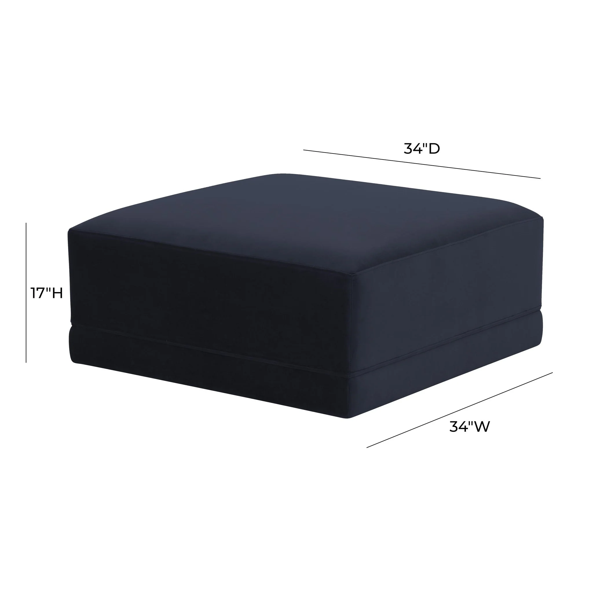 Willow Navy Ottoman - Image 4