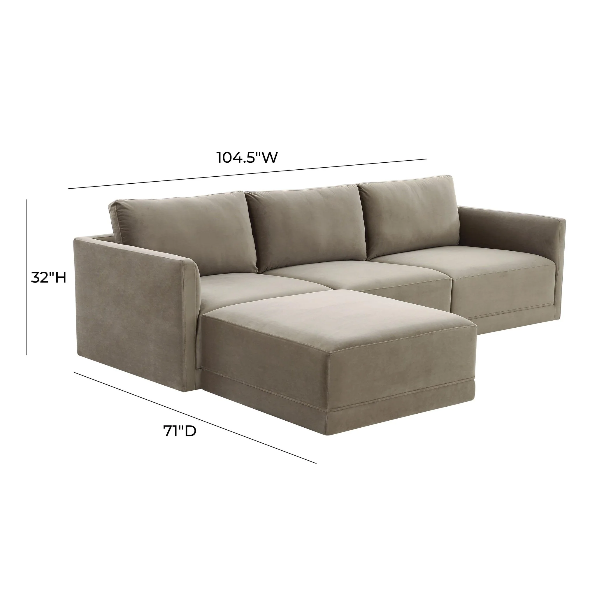 Willow Taupe Modular Sectional - Image 6